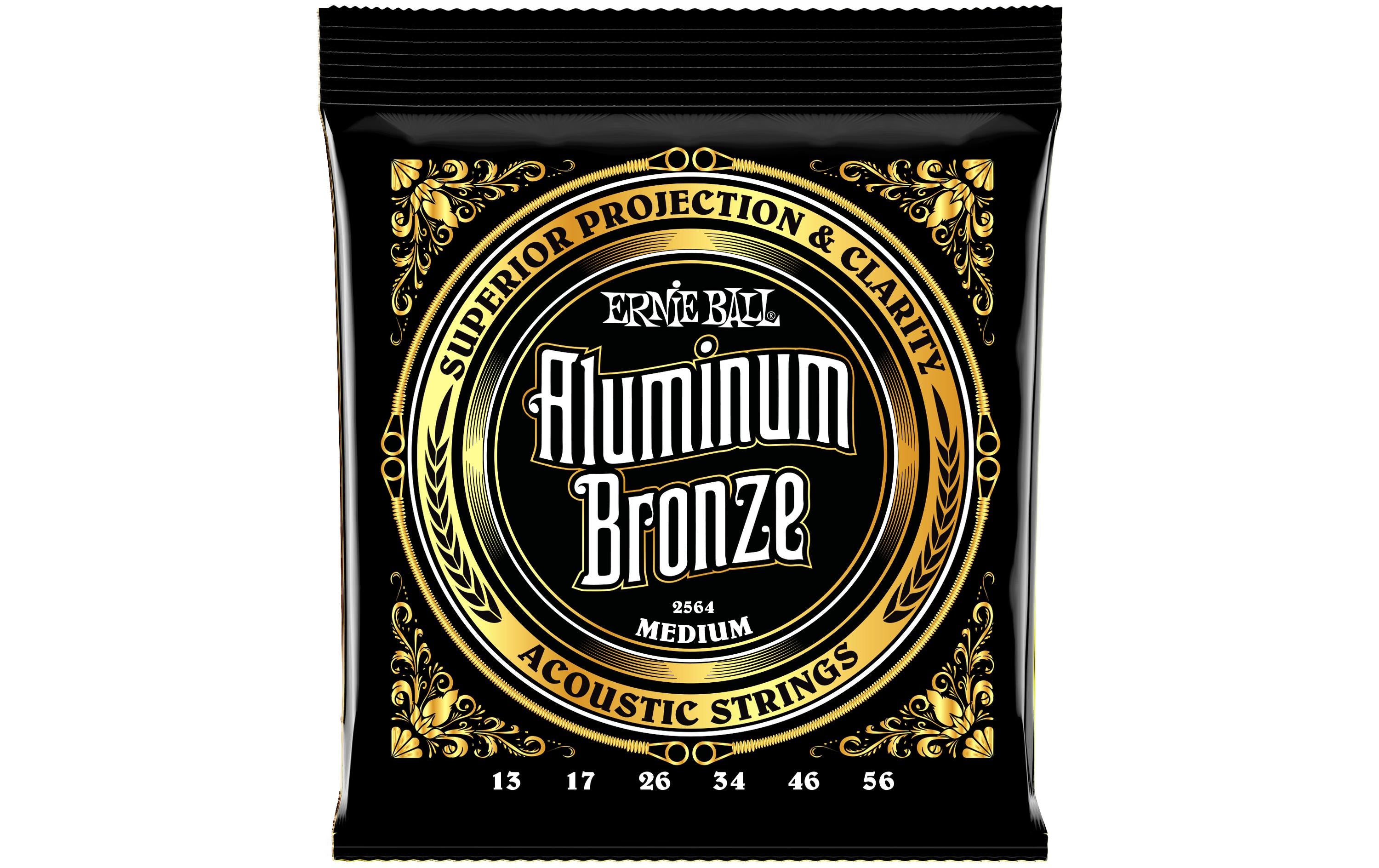 Ernie Ball 2564 Aluminum Bronze Akustik Saitensatz, Medium 13-56