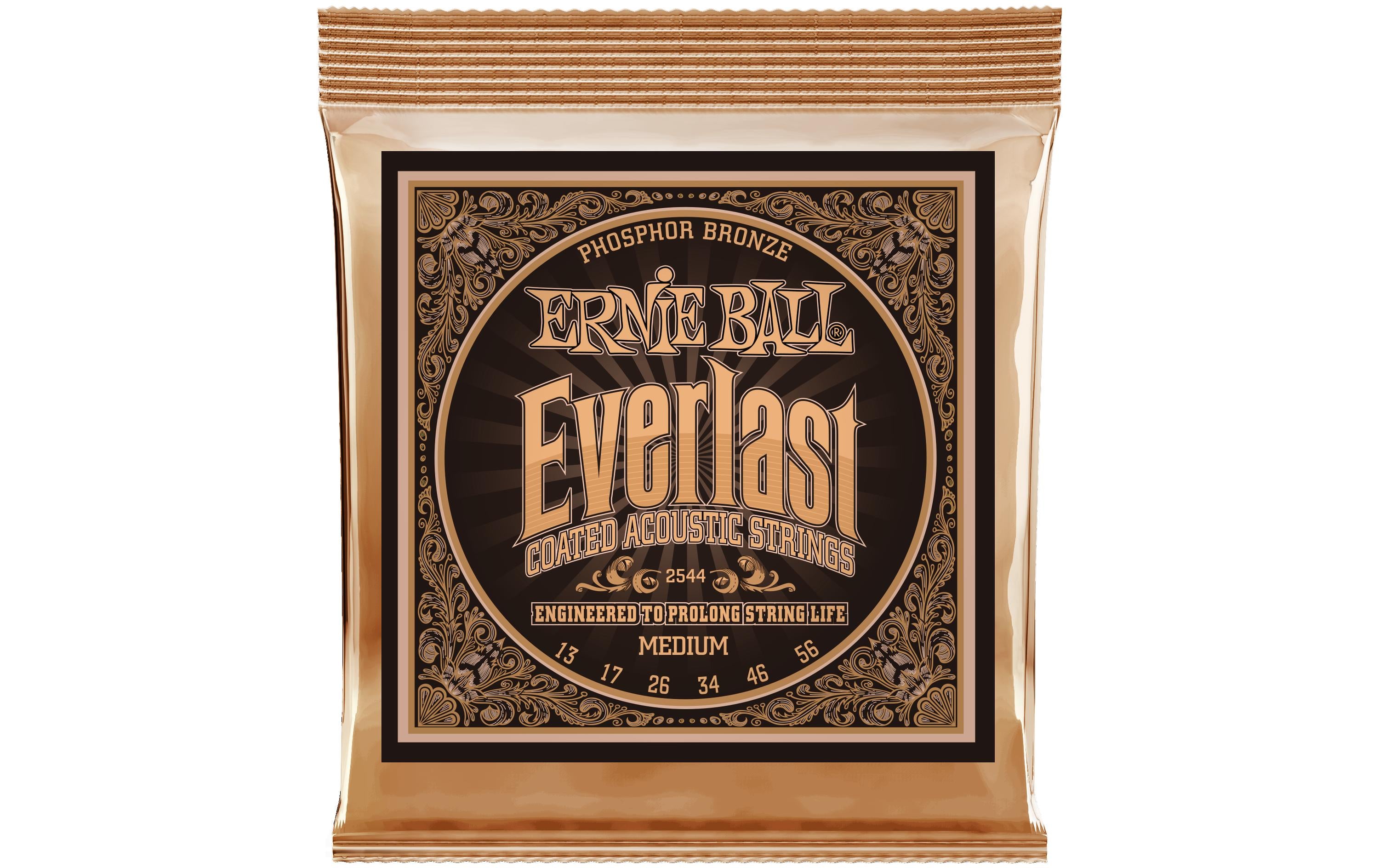 Ernie Ball 2544 Everlast Phosphor Bronze Akustik Saitensatz, Medium 13-56