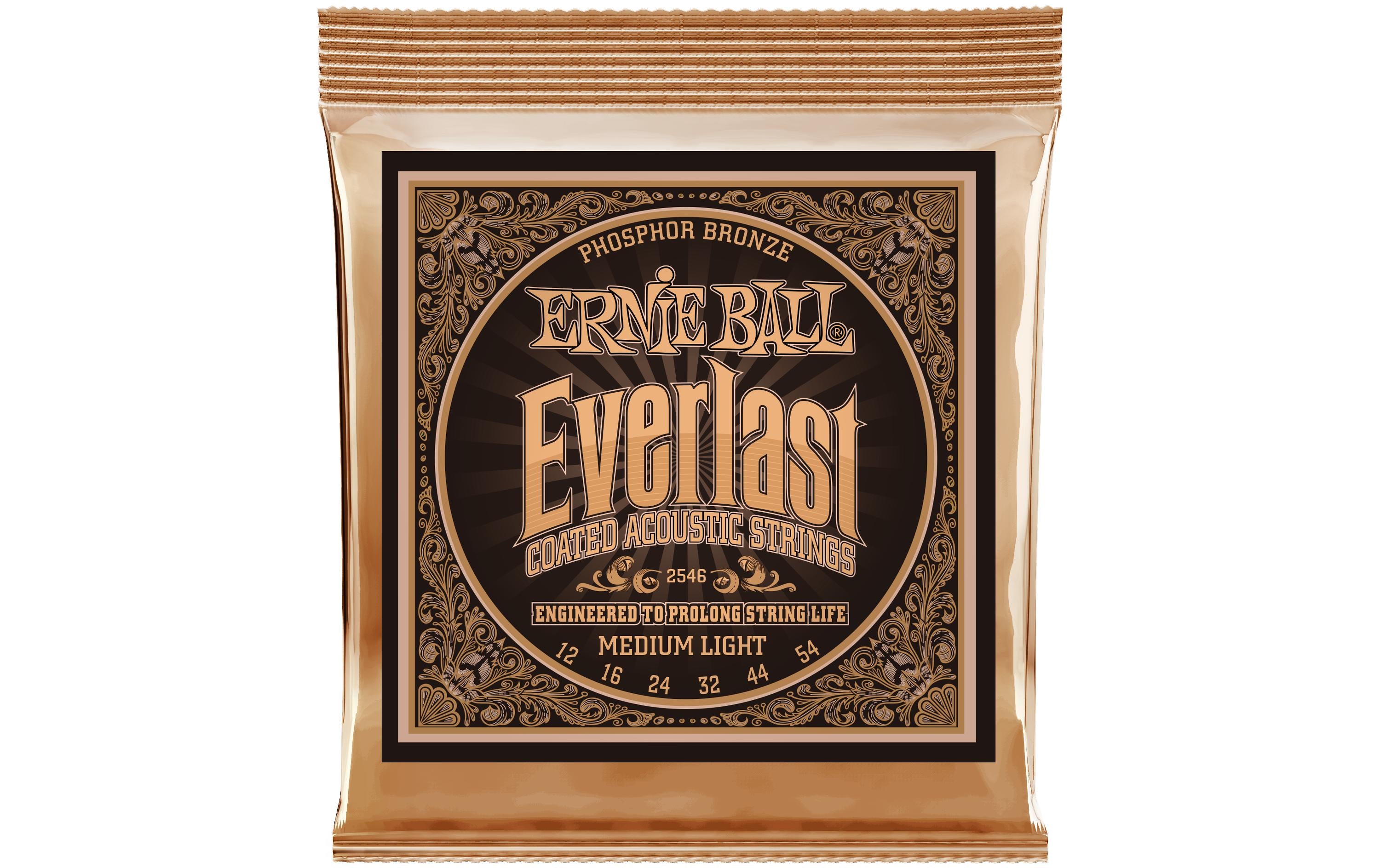 Ernie Ball 2546 Everlast Phosphor Bronze Akustik Saitensatz, Medium Light 12-54