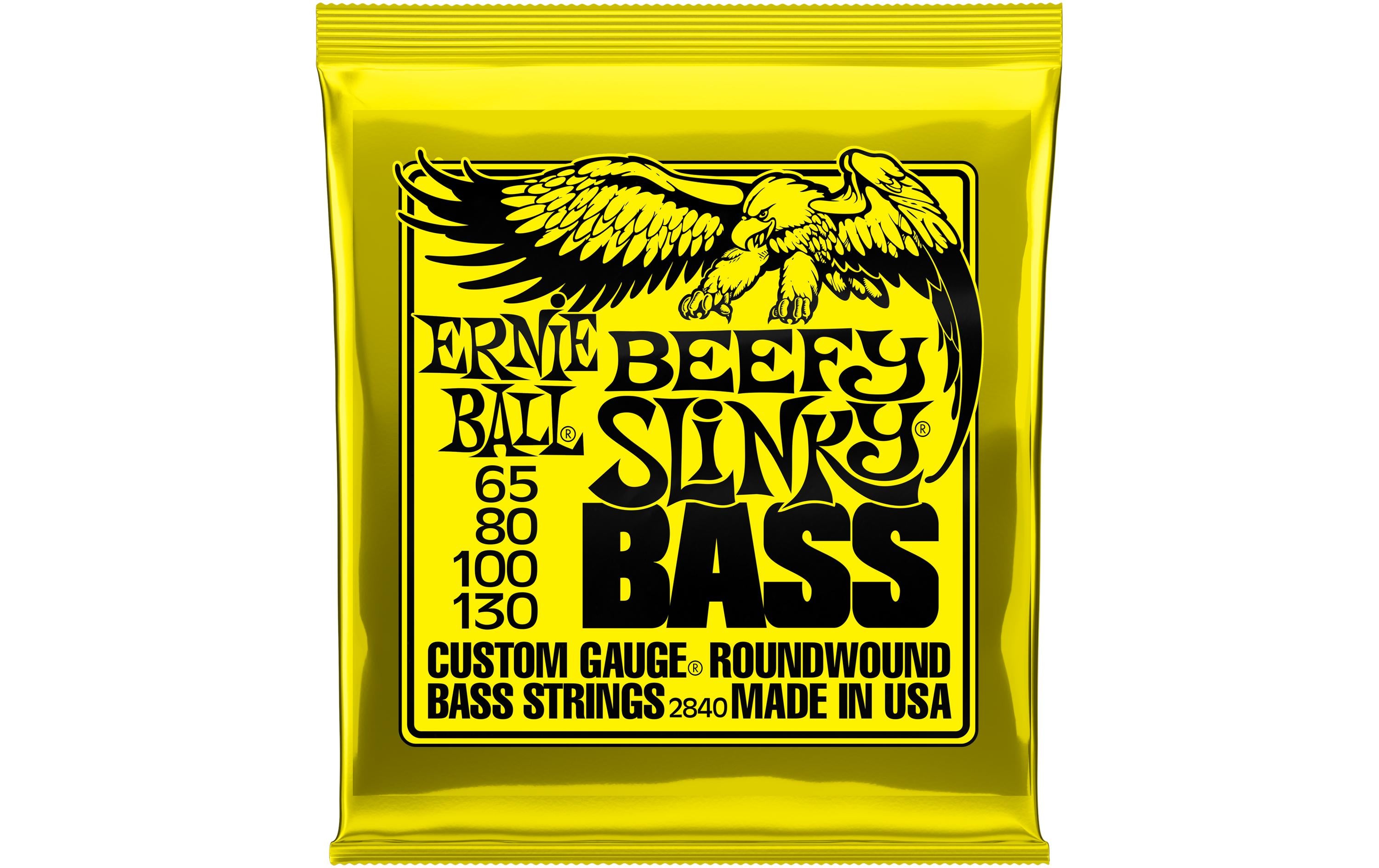 Ernie Ball 2840 Slinky E-Bass Saitensatz, Beefy 65-130