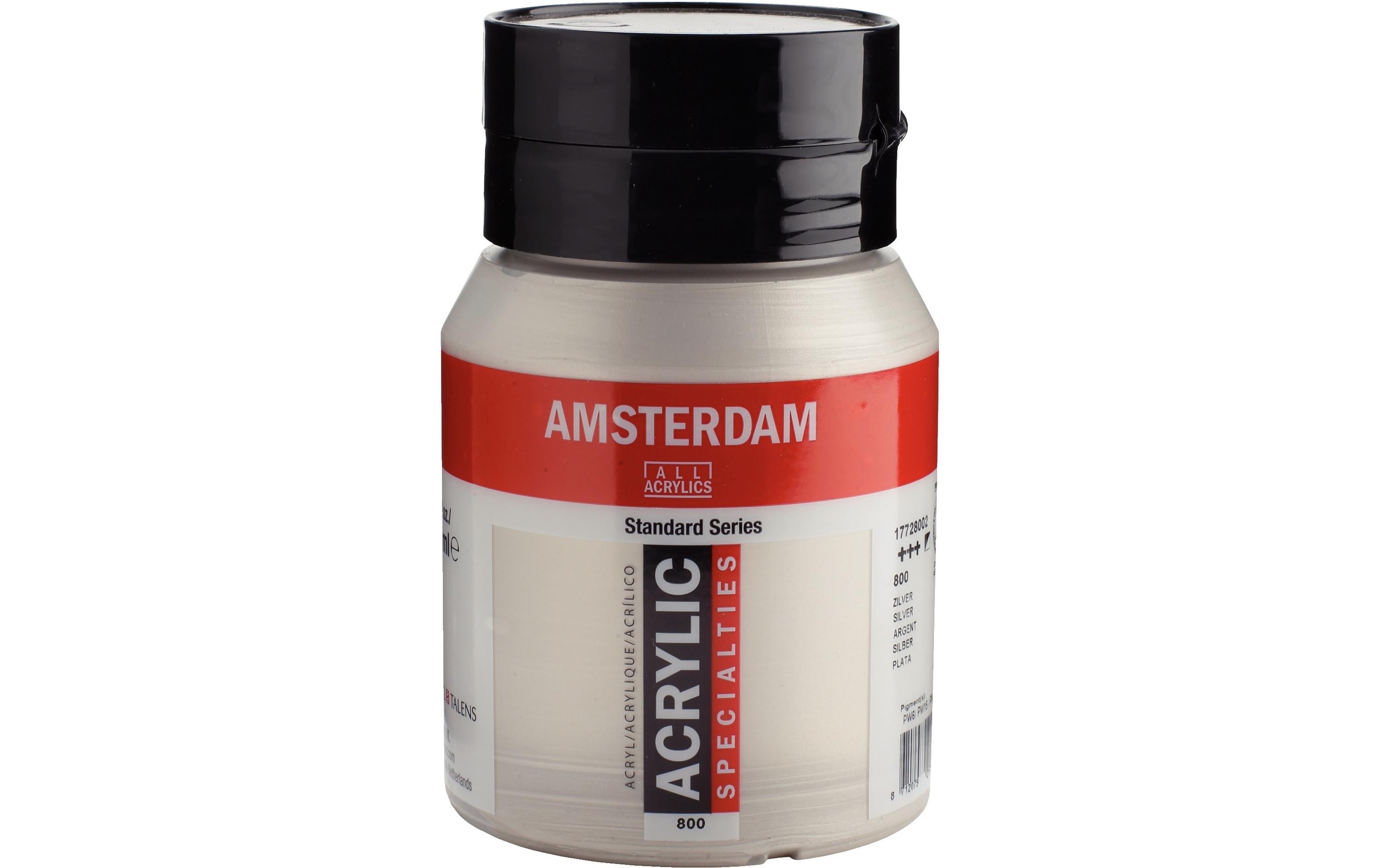 Amsterdam Acrylfarbe Standard 522 500 ml, Farbe: silber, Deckend