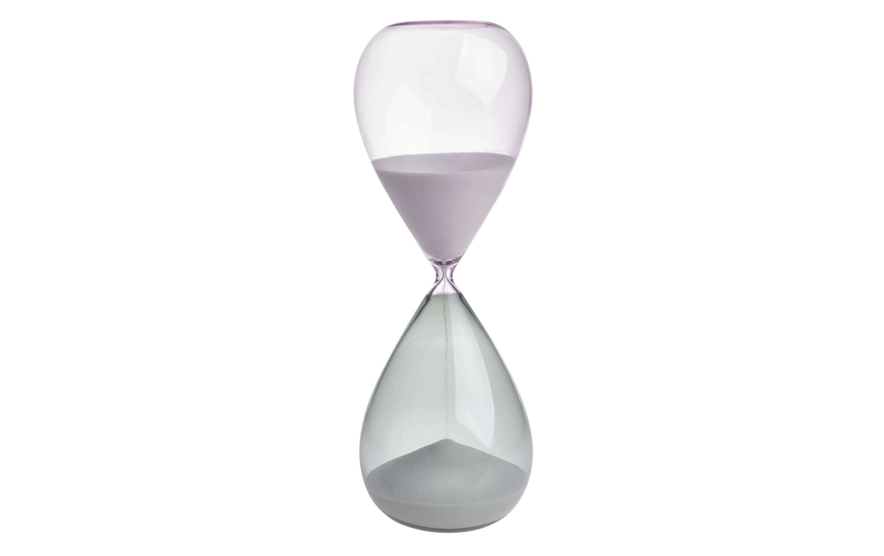 TFA Sanduhr weiss, grau rosa, 60 Minuten