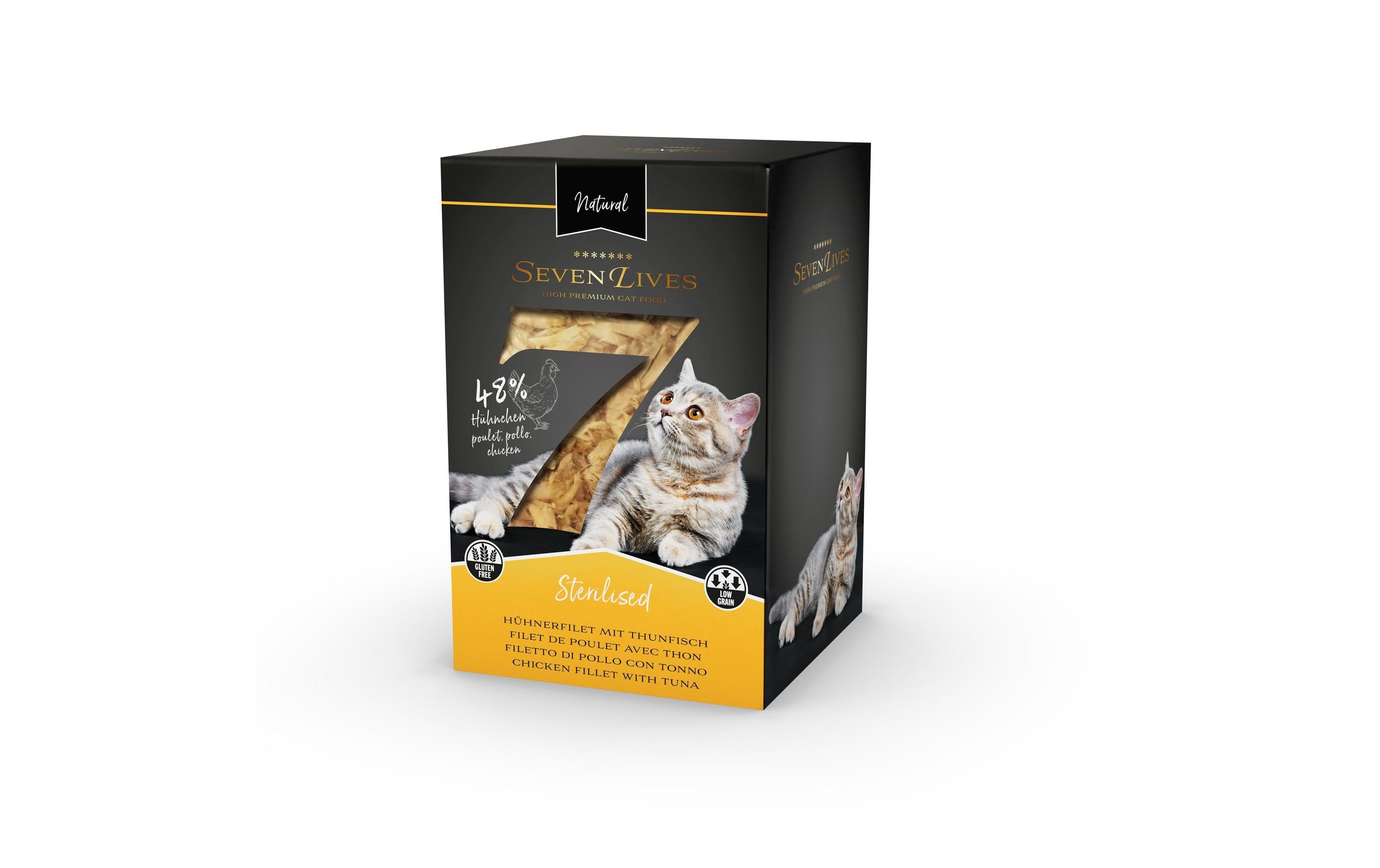 7Lives Sterilised Hühnerfilet/Thunfisch 6x60g in Hühnerbrühe