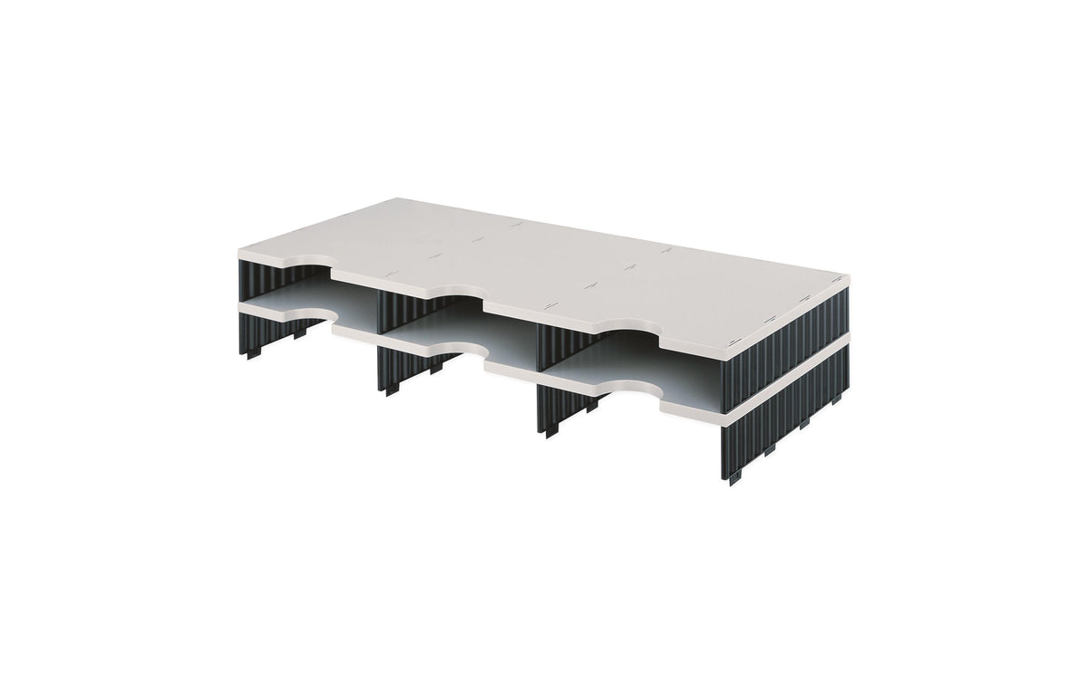 Styro Schubladen-Erweiterung Styrodoc Aufbauelement, 6 Fächer, schwarz