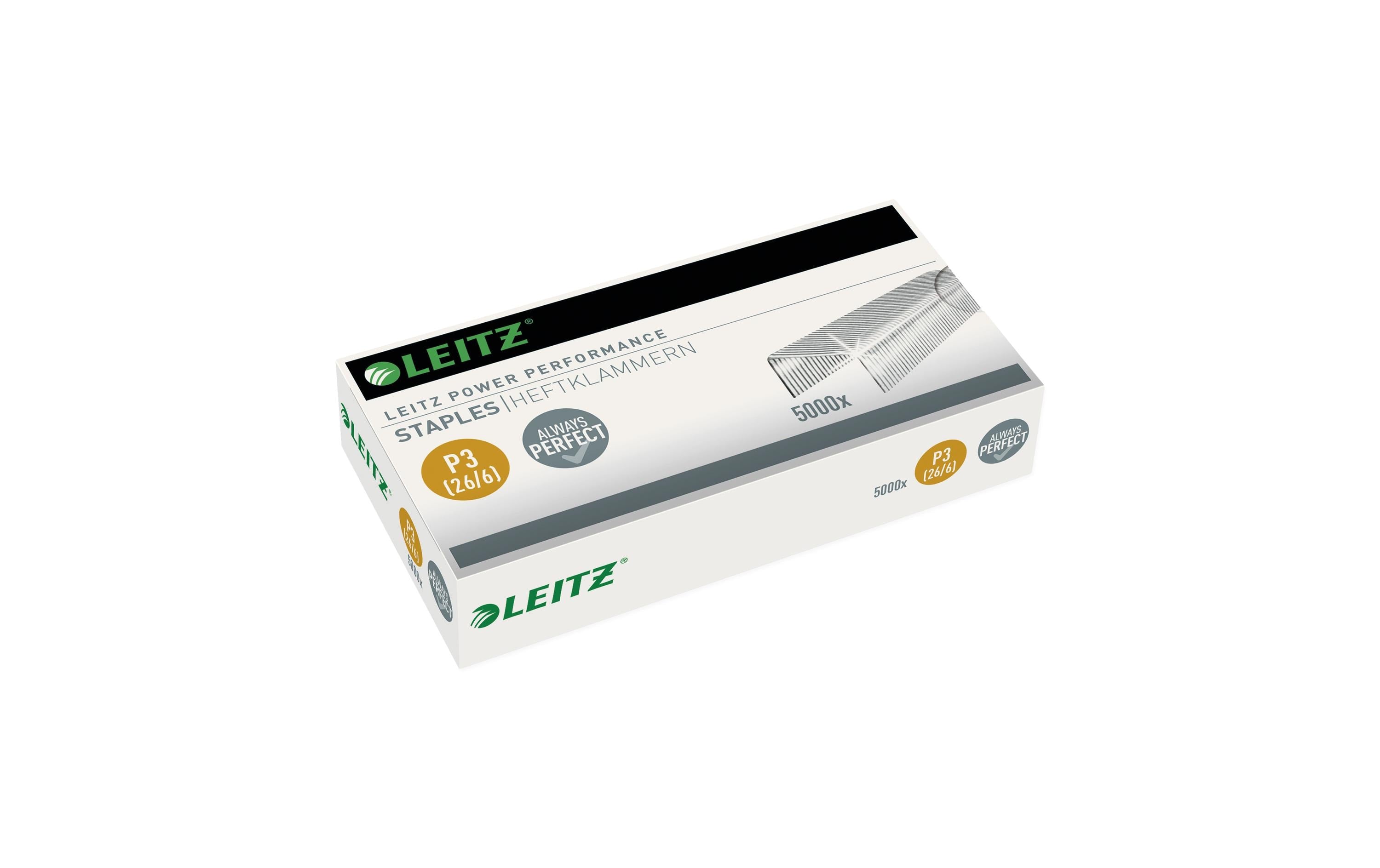 Leitz Power Performance Heftklammern 26/6, Schenkellänge 6 mm, 5000 Stk