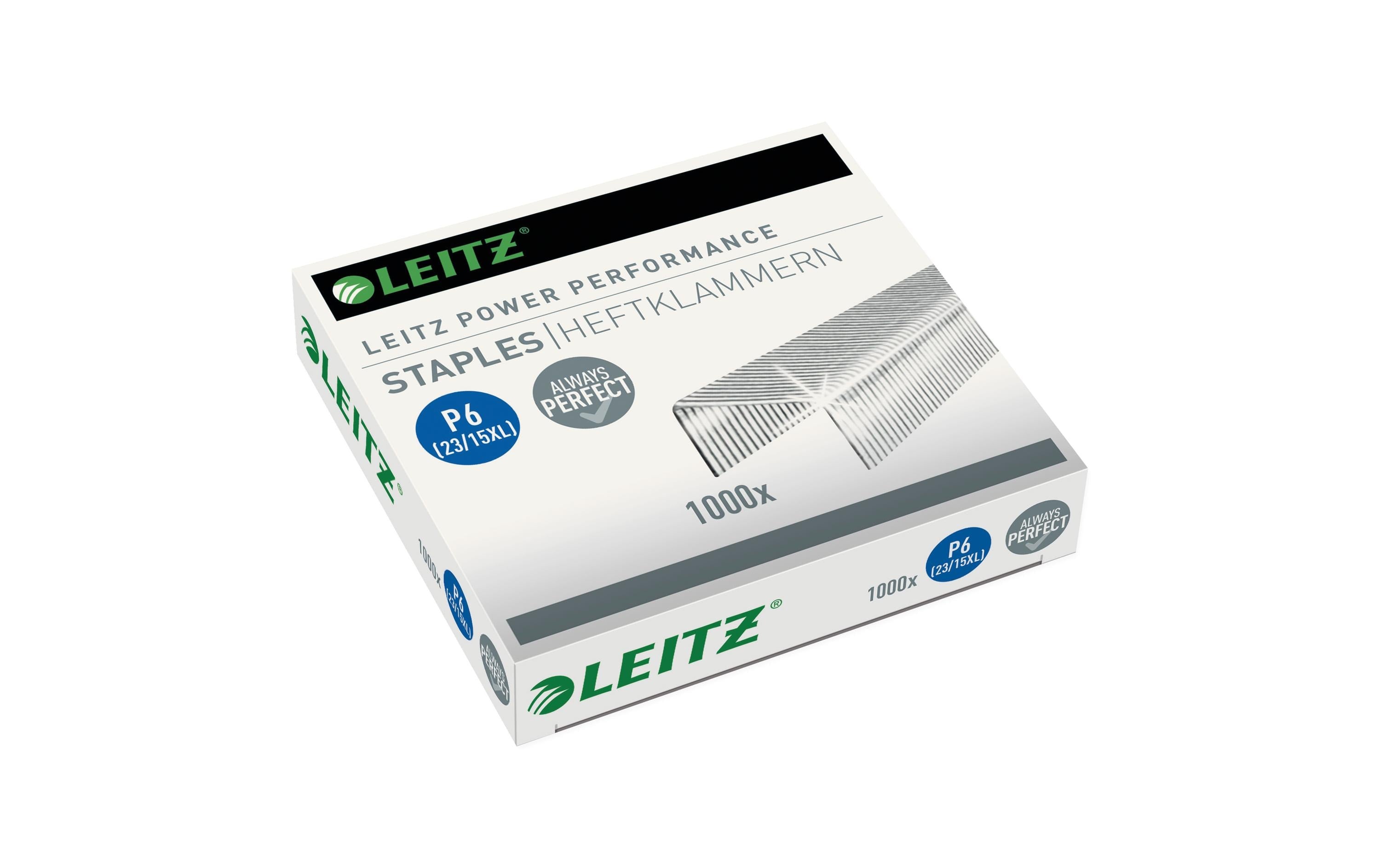 Leitz Heftklammer XL, 1000 Stk 23/15 XL, Schenkellänge 15 mm