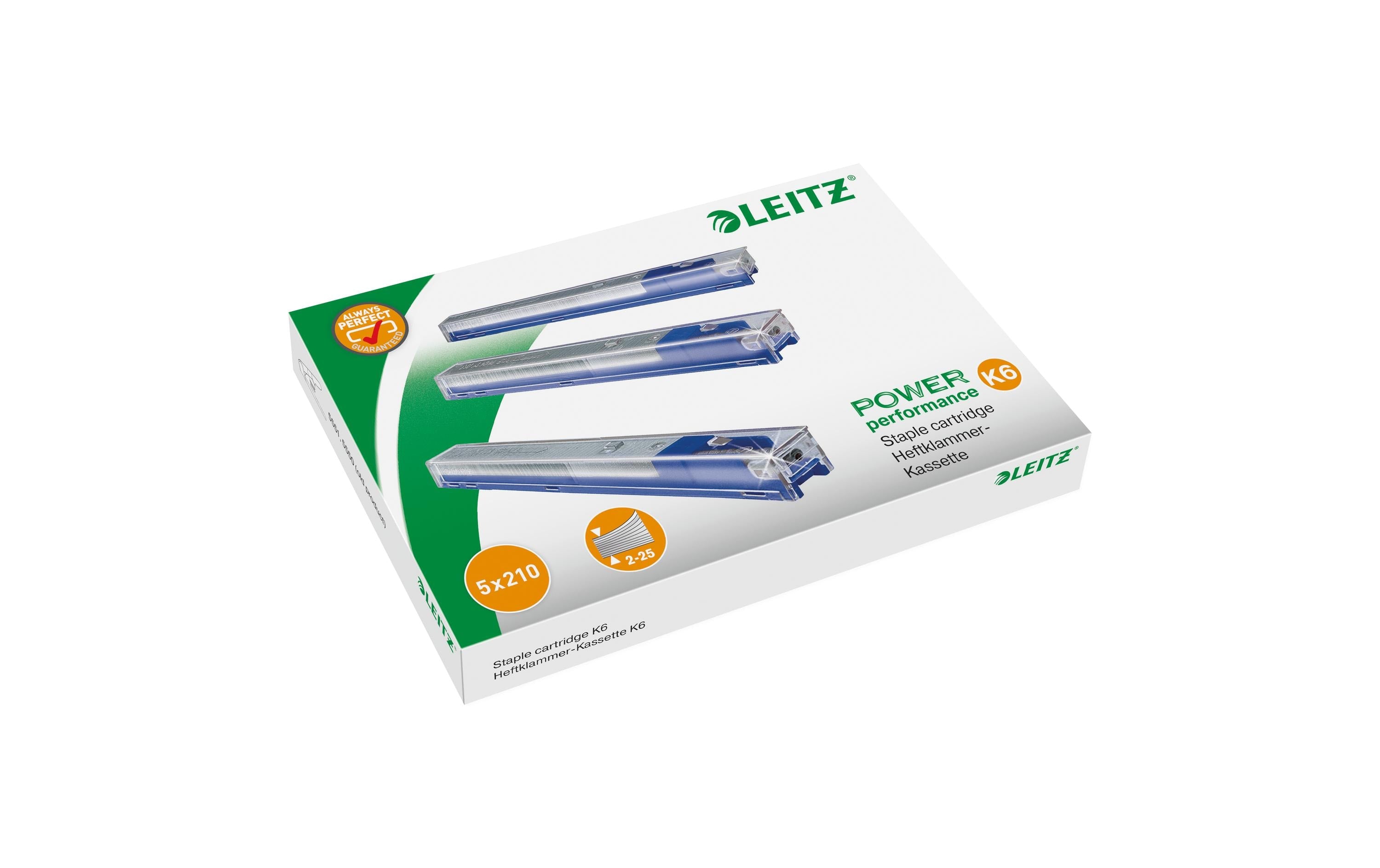 Leitz Heftklammern-Kassetten, 1050 Stk blau, 26/6, Schenkellänge 6 mm