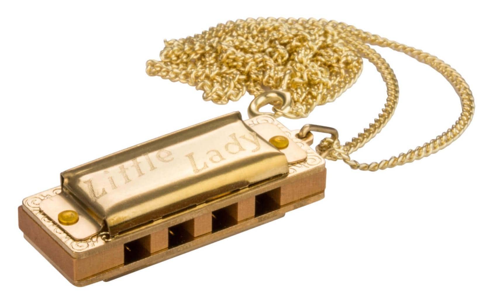 Hohner Miniature Little Lady Gold Mundharmonika, Mini, Halskette