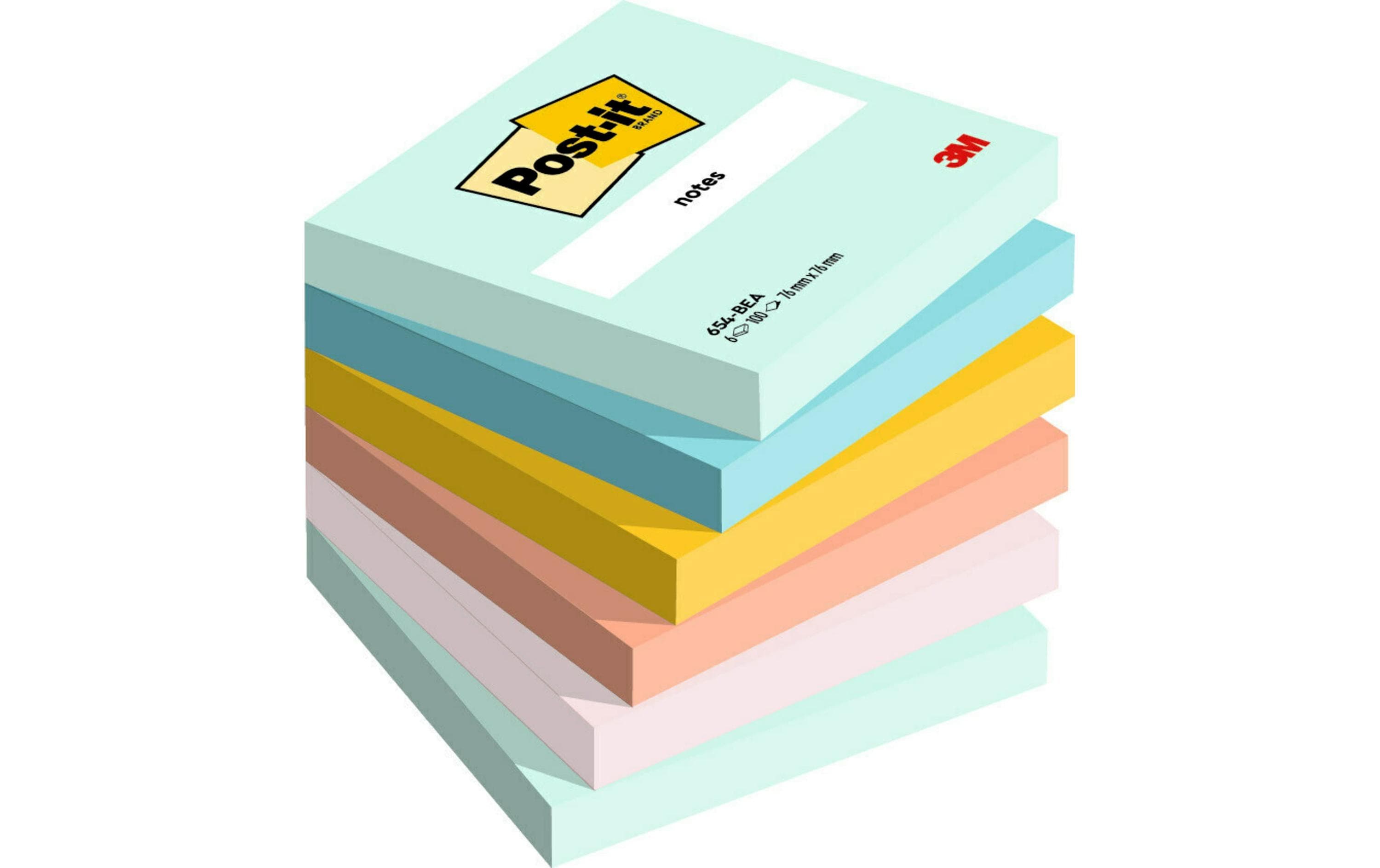 3M Post-it Notes, beachside 6 Blöcke à 90 Blatt, 76 x 76  mm