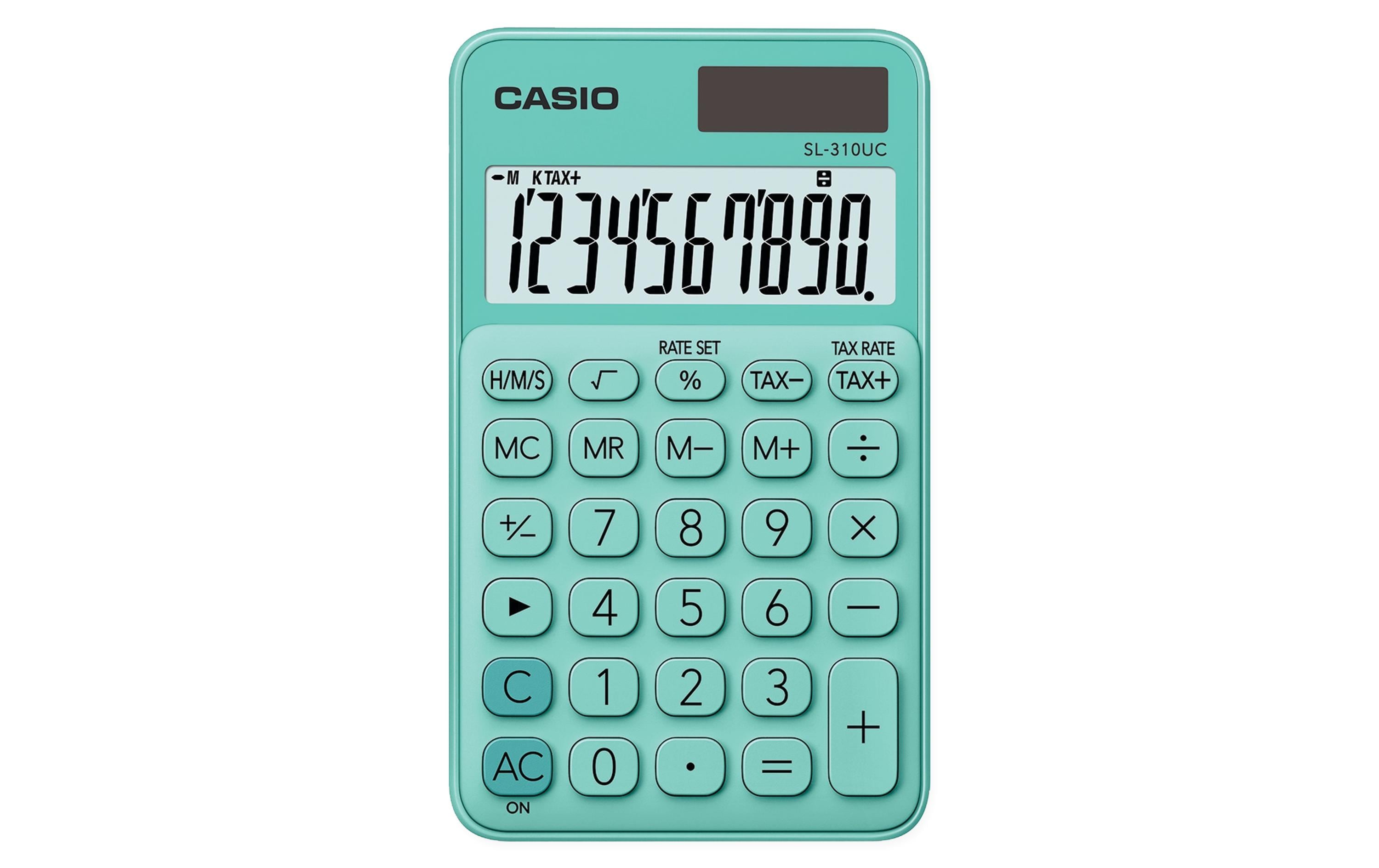 Casio Taschenrechner 10-stellig, grün