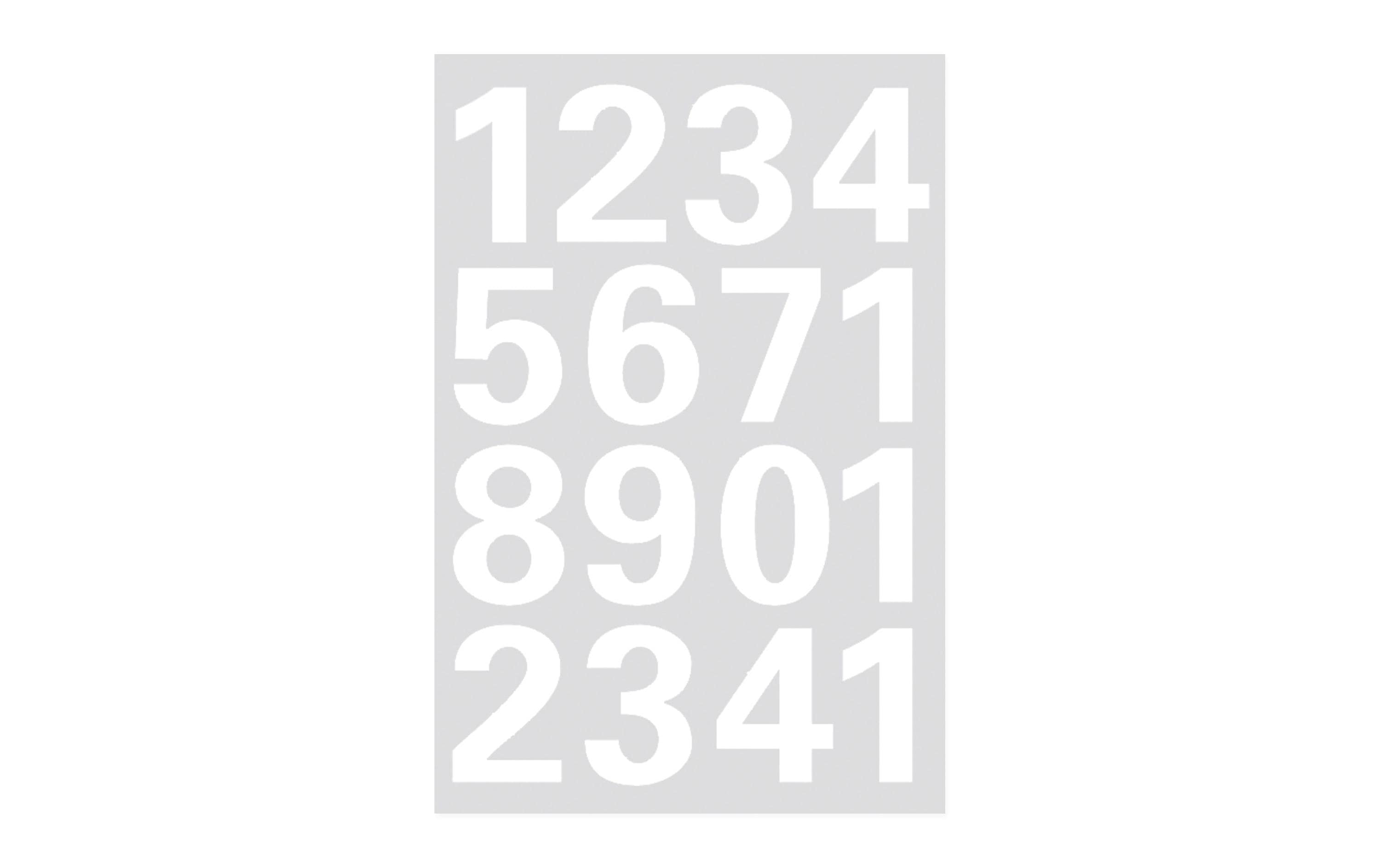 Herma  Etiketten 0 - 9, 25 mm, weiss