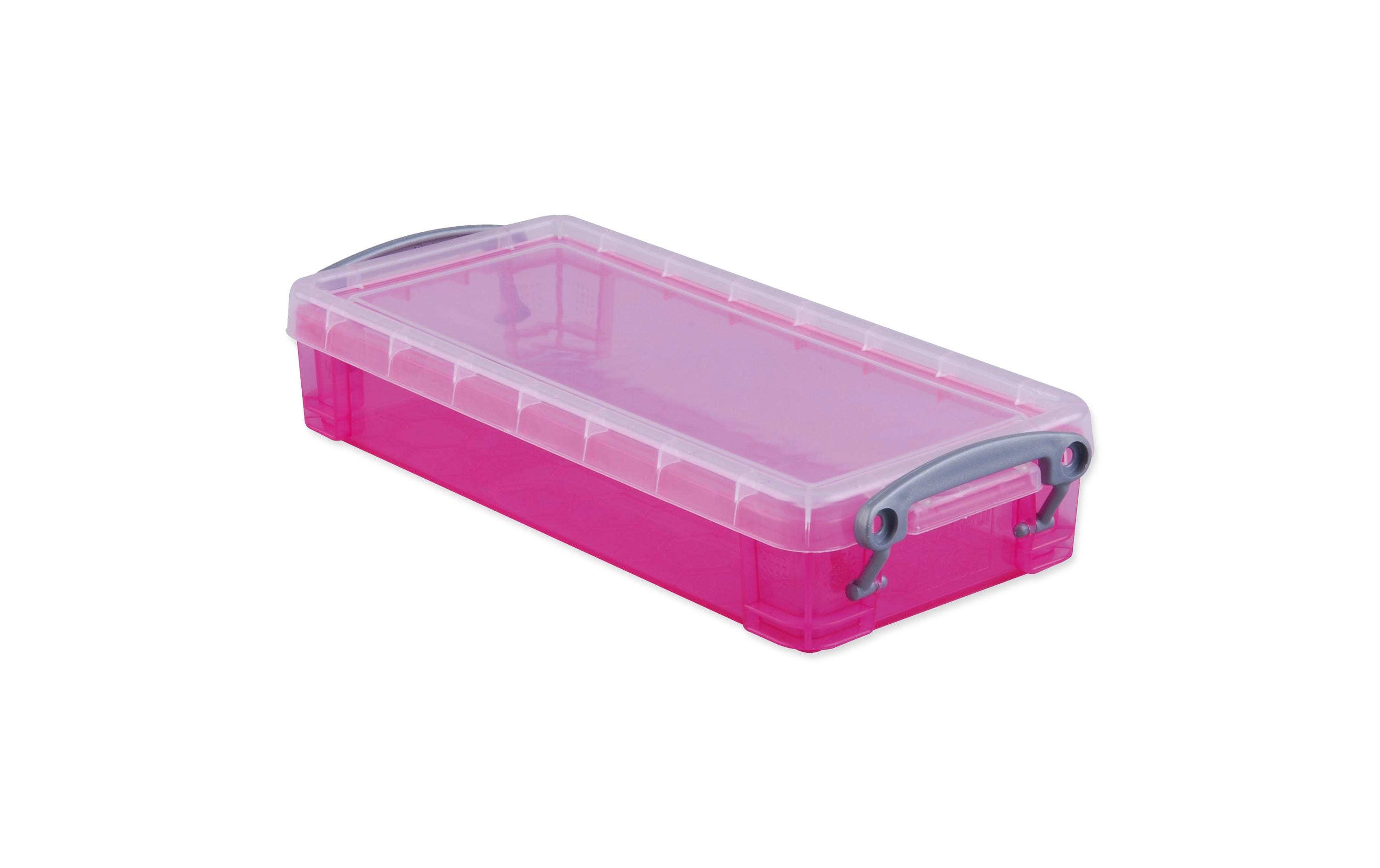 Really Useful Kunststoffbox 0.55 Liter transparent pink