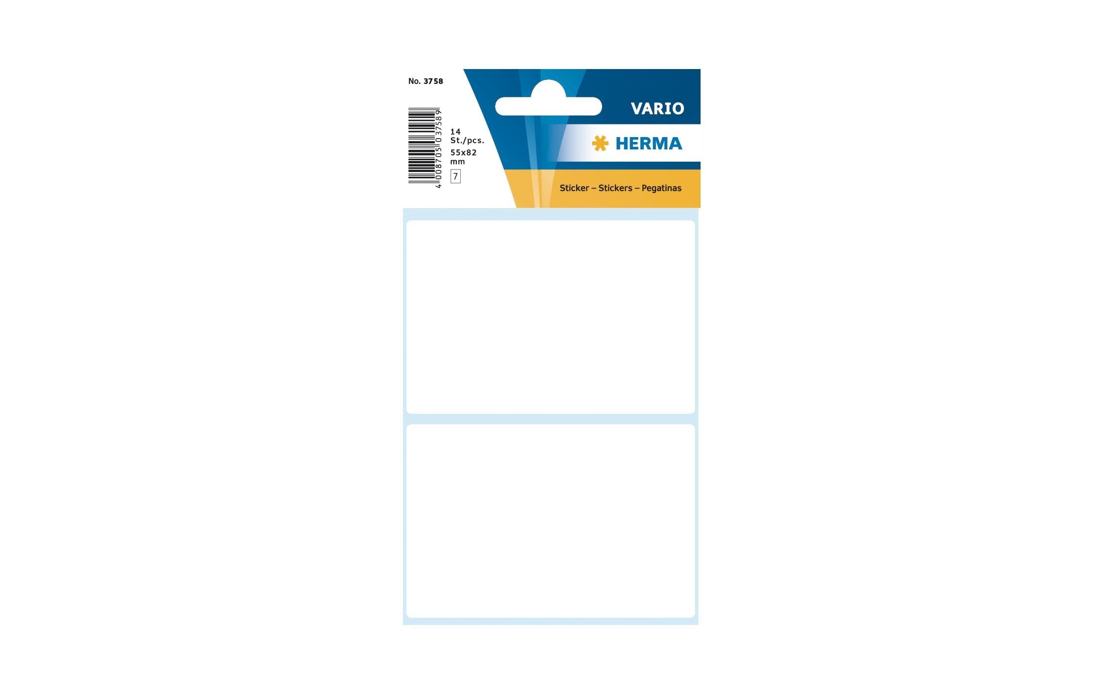 Herma Haftetiketten weiss, 14 Etik. 55 x 82 mm