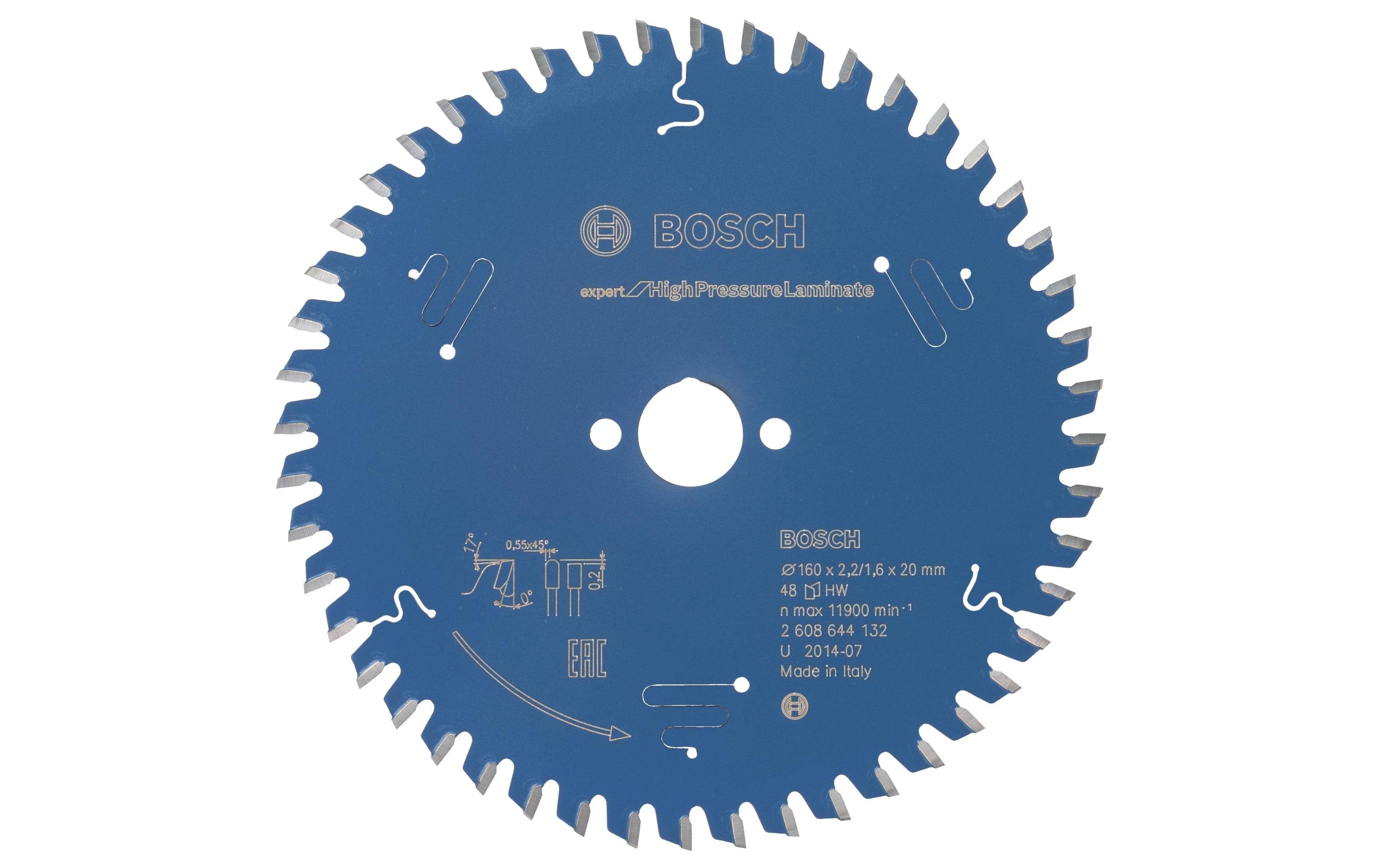 Bosch Professional Kreissägeblatt Expert HPL, 160x20x2,2 mm, 48