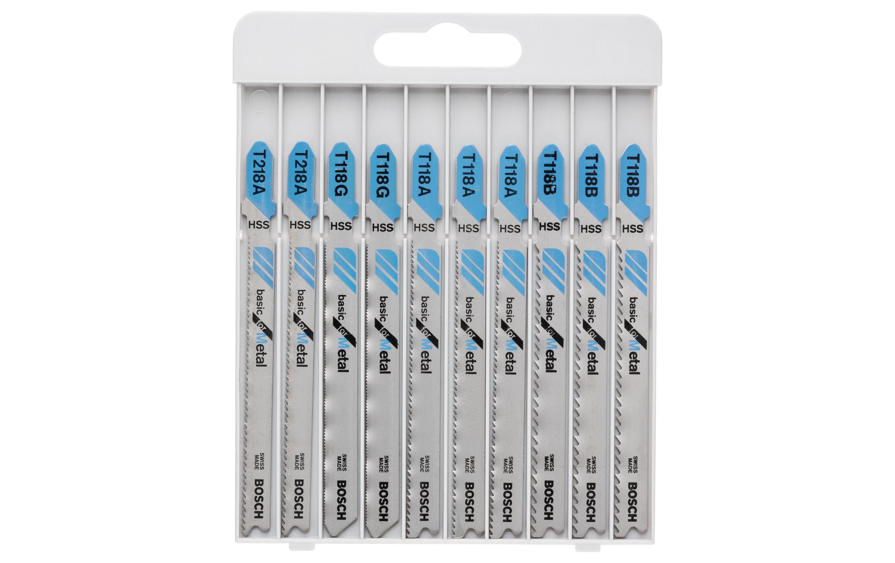 Bosch Professional Stichsägeblatt-Set Basic for Metal, 10-tlg.