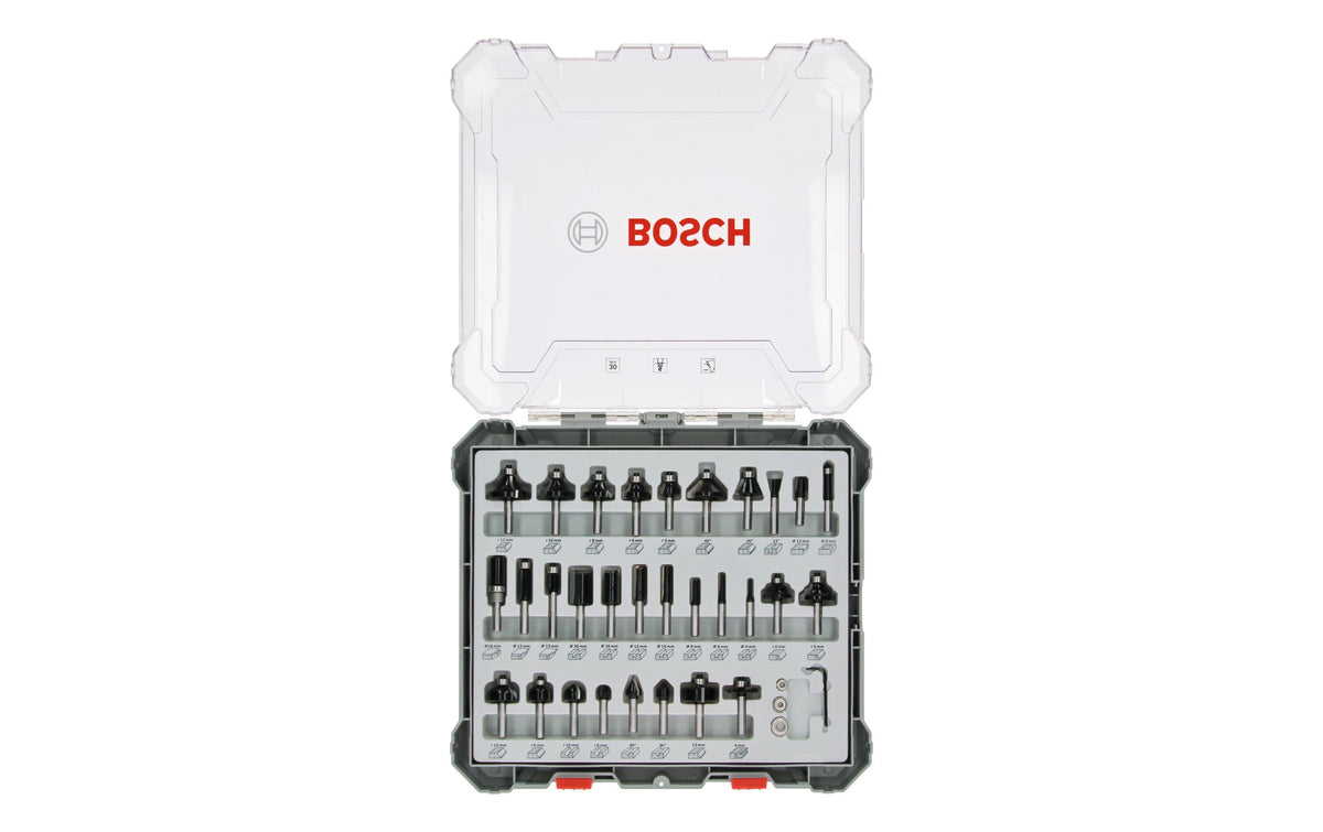 Bosch Professional 30-teiliges Fräser-Set 6-mm-Schaft