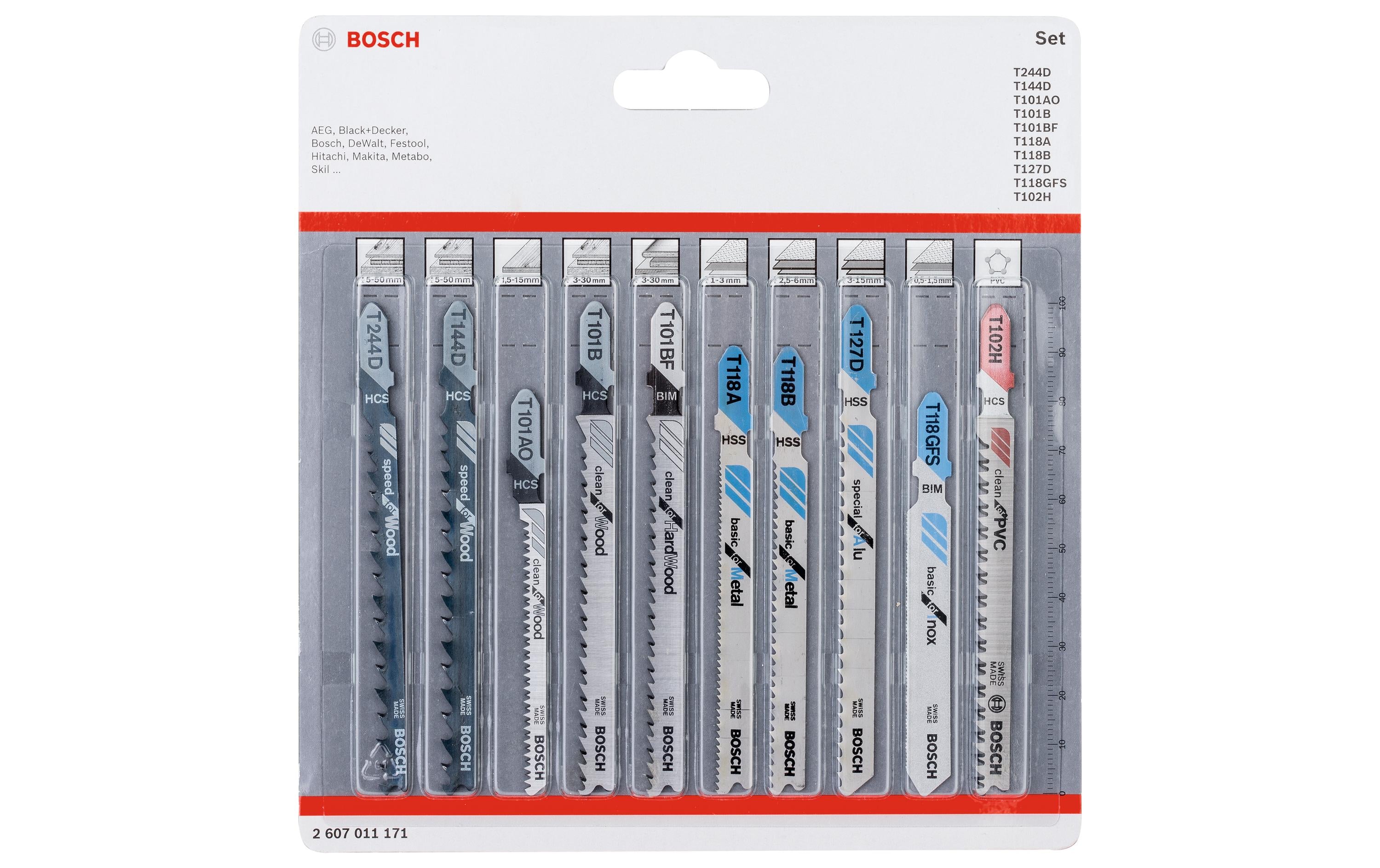 Bosch Professional Stichsägeblatt-Set All in One, 10-tlg.