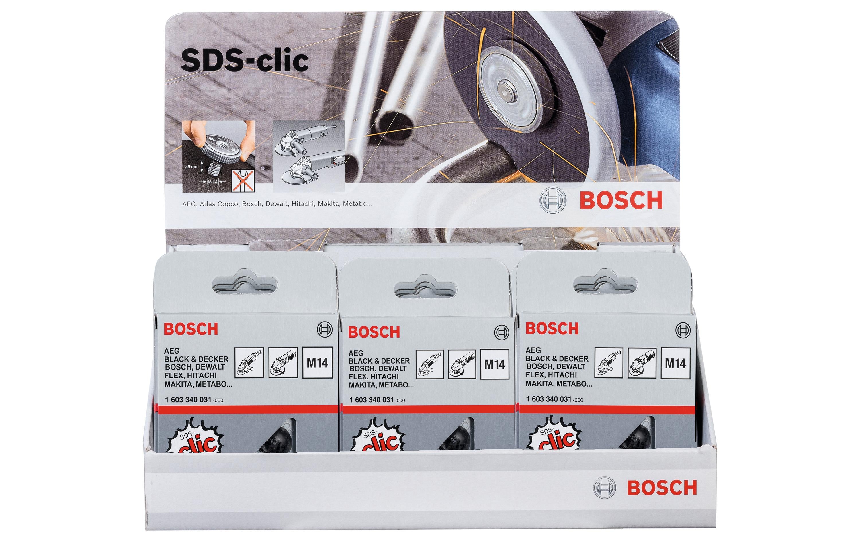 Bosch Professional Schnellspannmutter SDS-Click 15 Stück