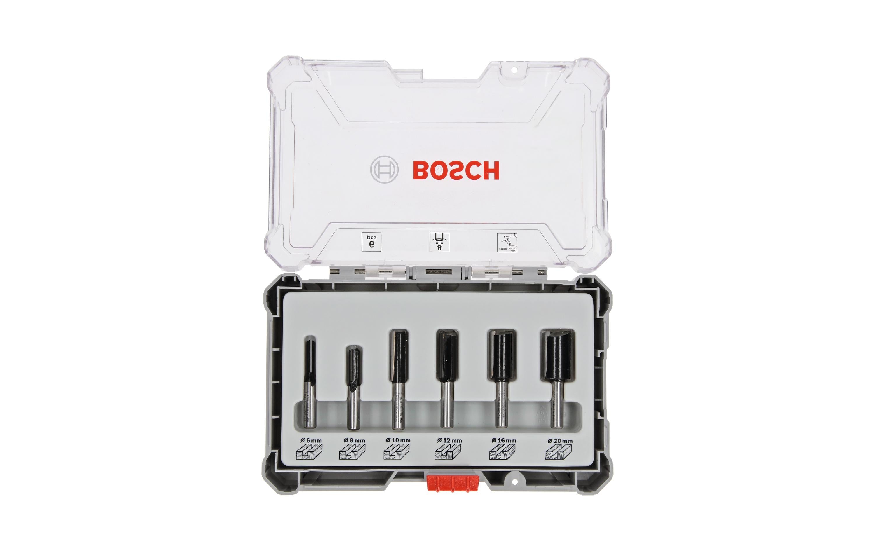 Bosch Professional 6-tlg. Nutfräser-Set 8-mm-Schaft