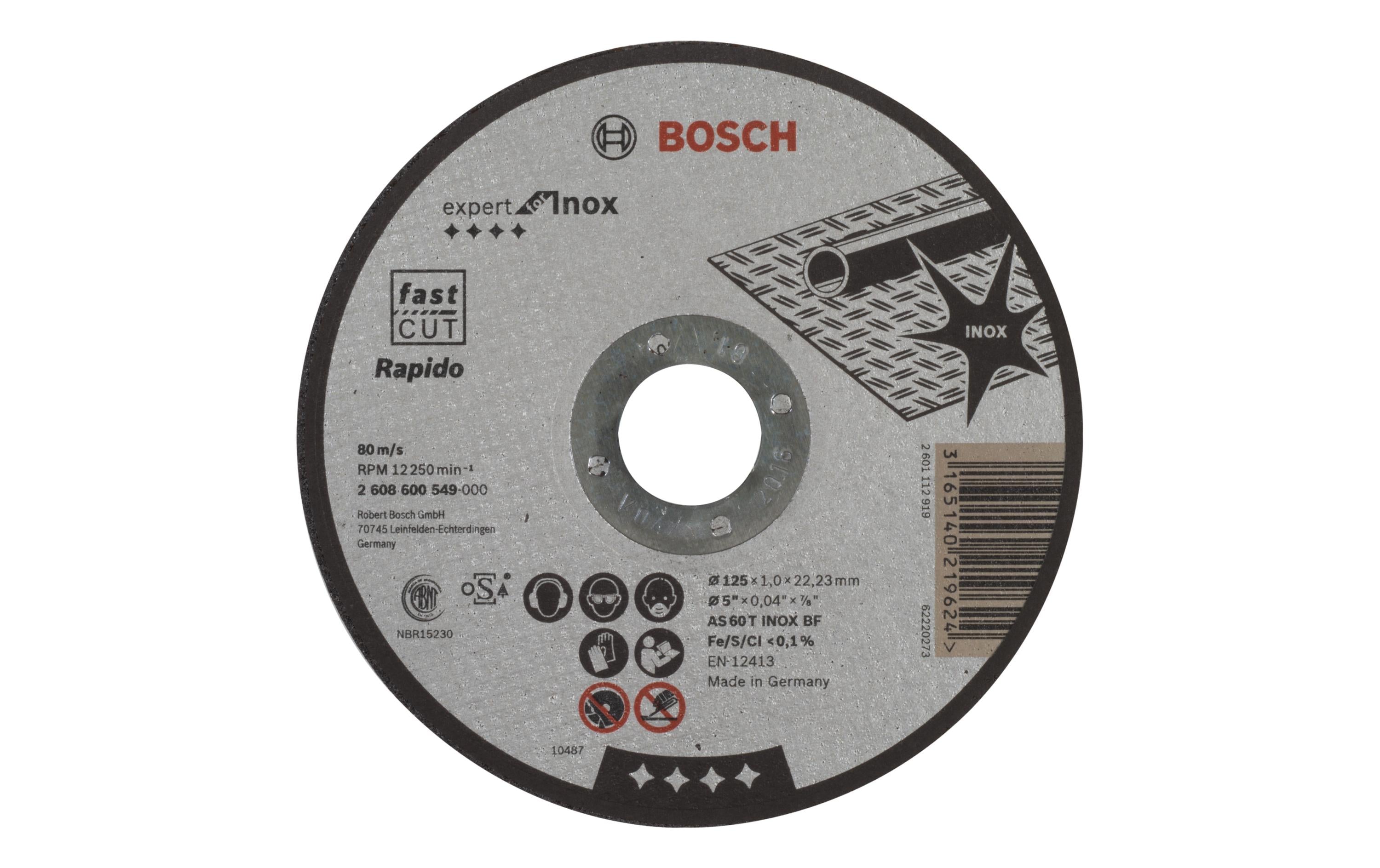 Bosch Professional Trennscheibe gerade Expert for Inox, 125 mm, 1,0 mm