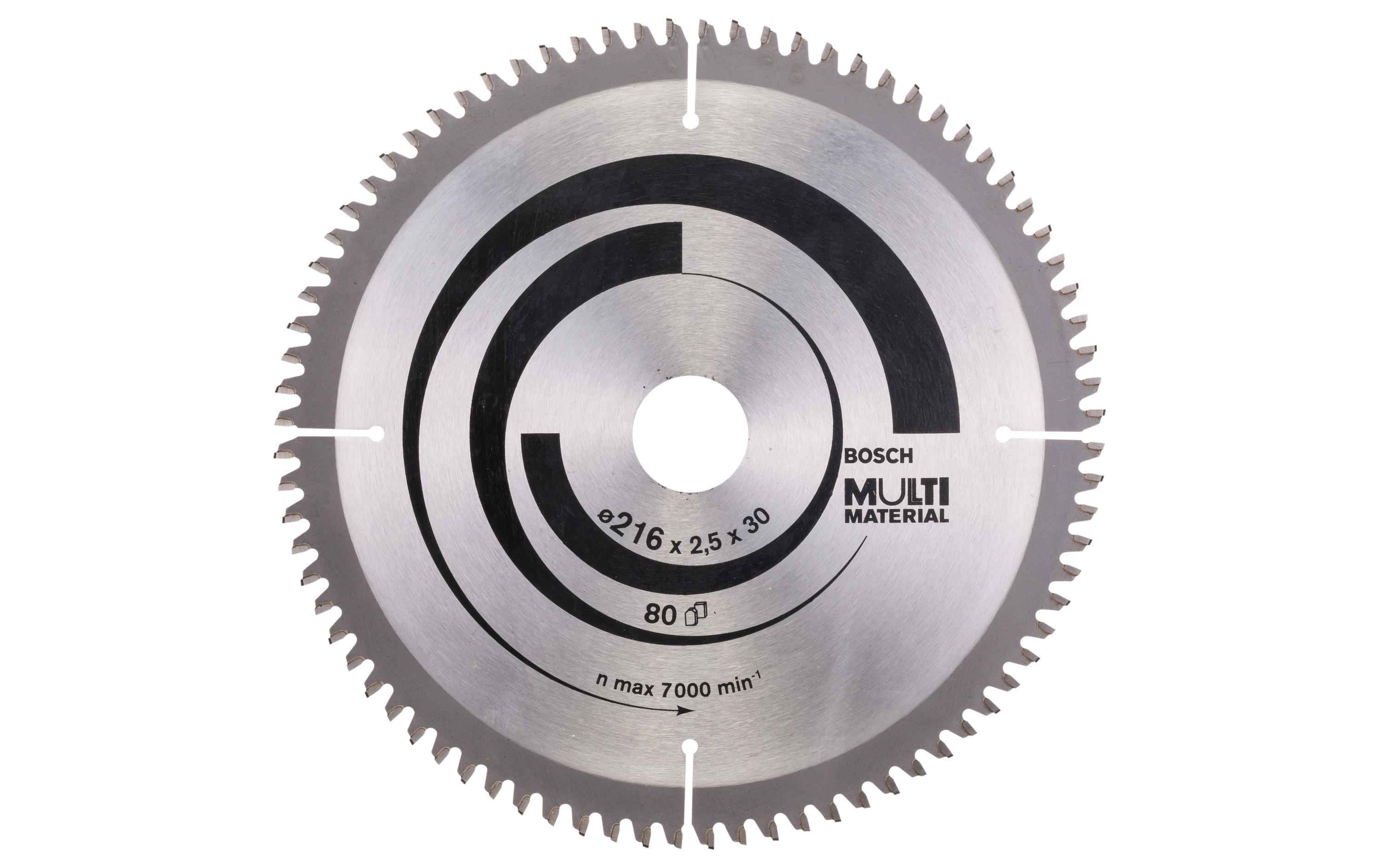 Bosch Professional Kreissägeblatt Multi Material, 216x30x2,5mm 80