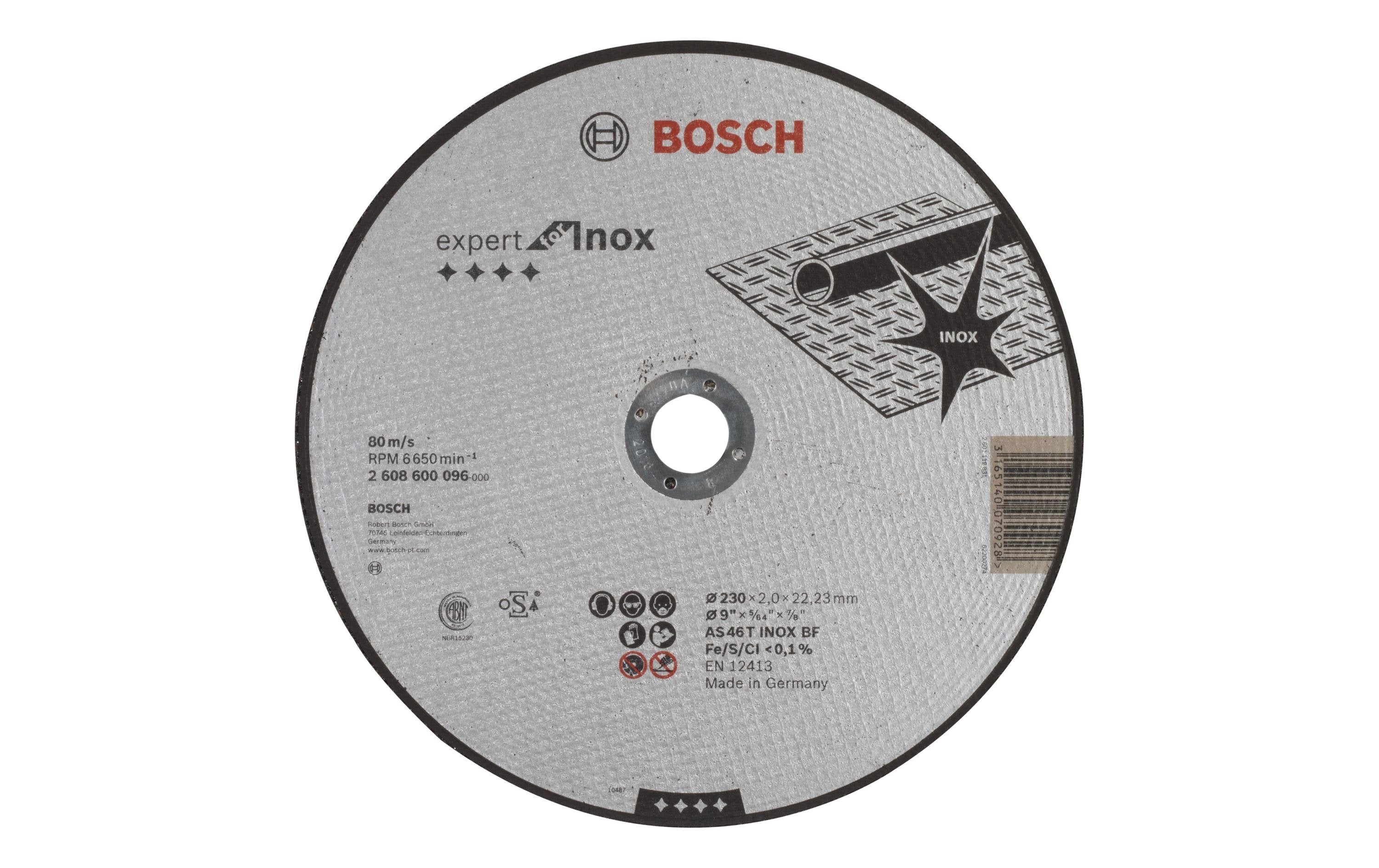 Bosch Professional Trennscheibe gerade Expert for Inox, 230 mm, 2,0 mm
