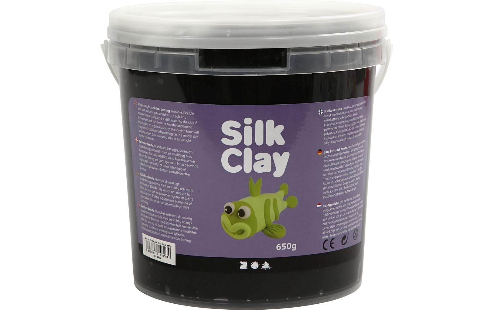 Creativ Company Silk Clay Grosspackung 650 g, schwarz