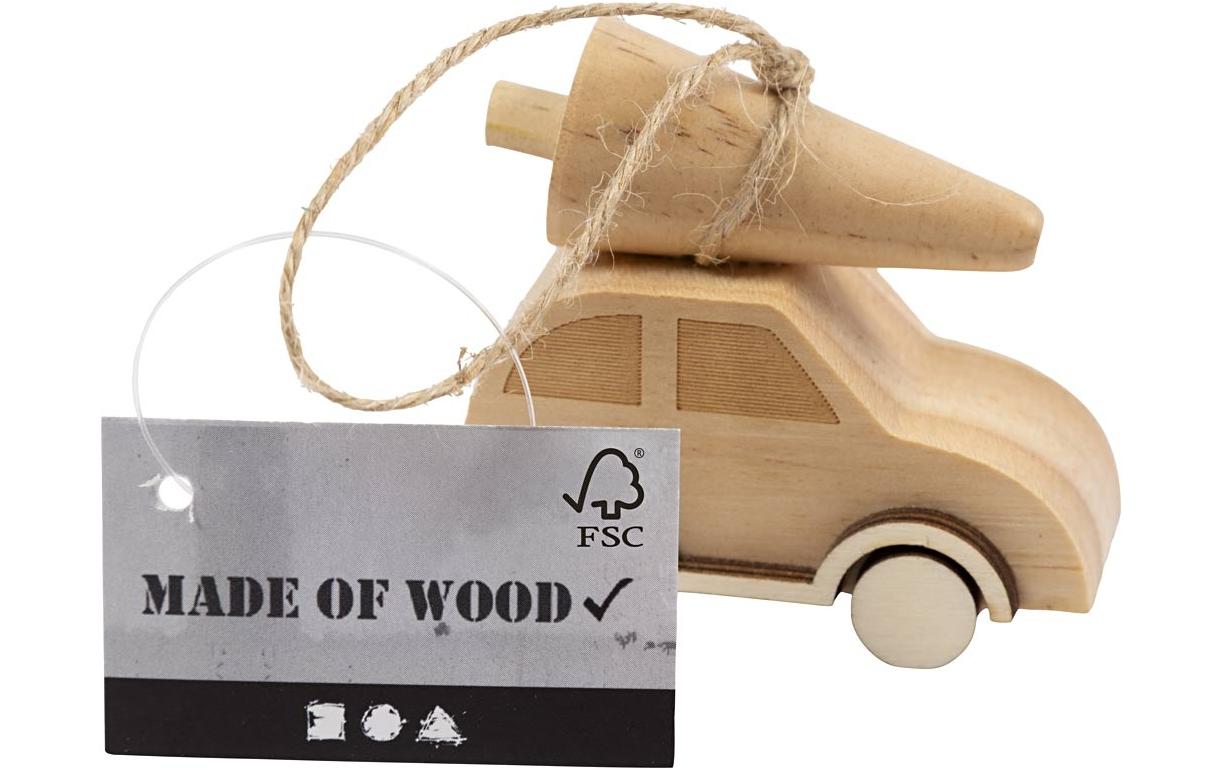 Creativ Company Anhänger aus Holz Auto, 6 x 3.5 cm