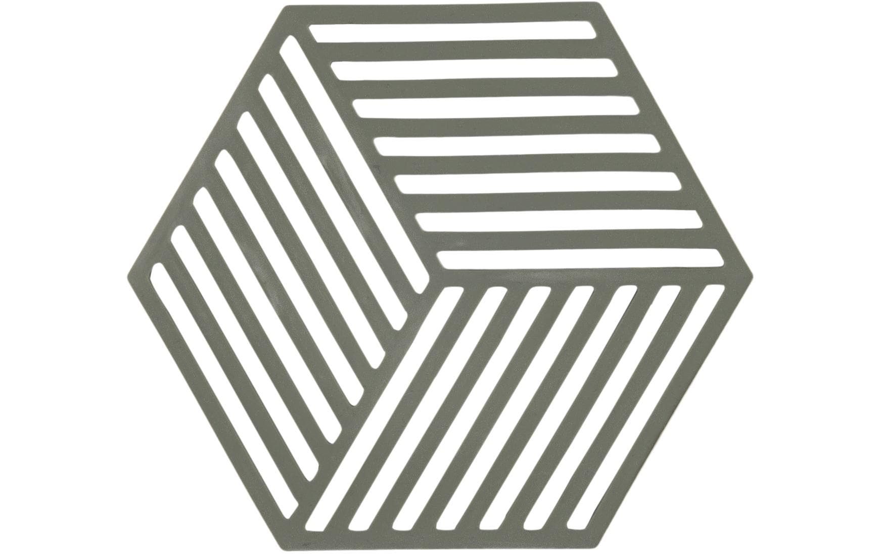Zone Topfuntersetzer Hexagon Olive Grün Grösse 16x14x1cm, Silikon