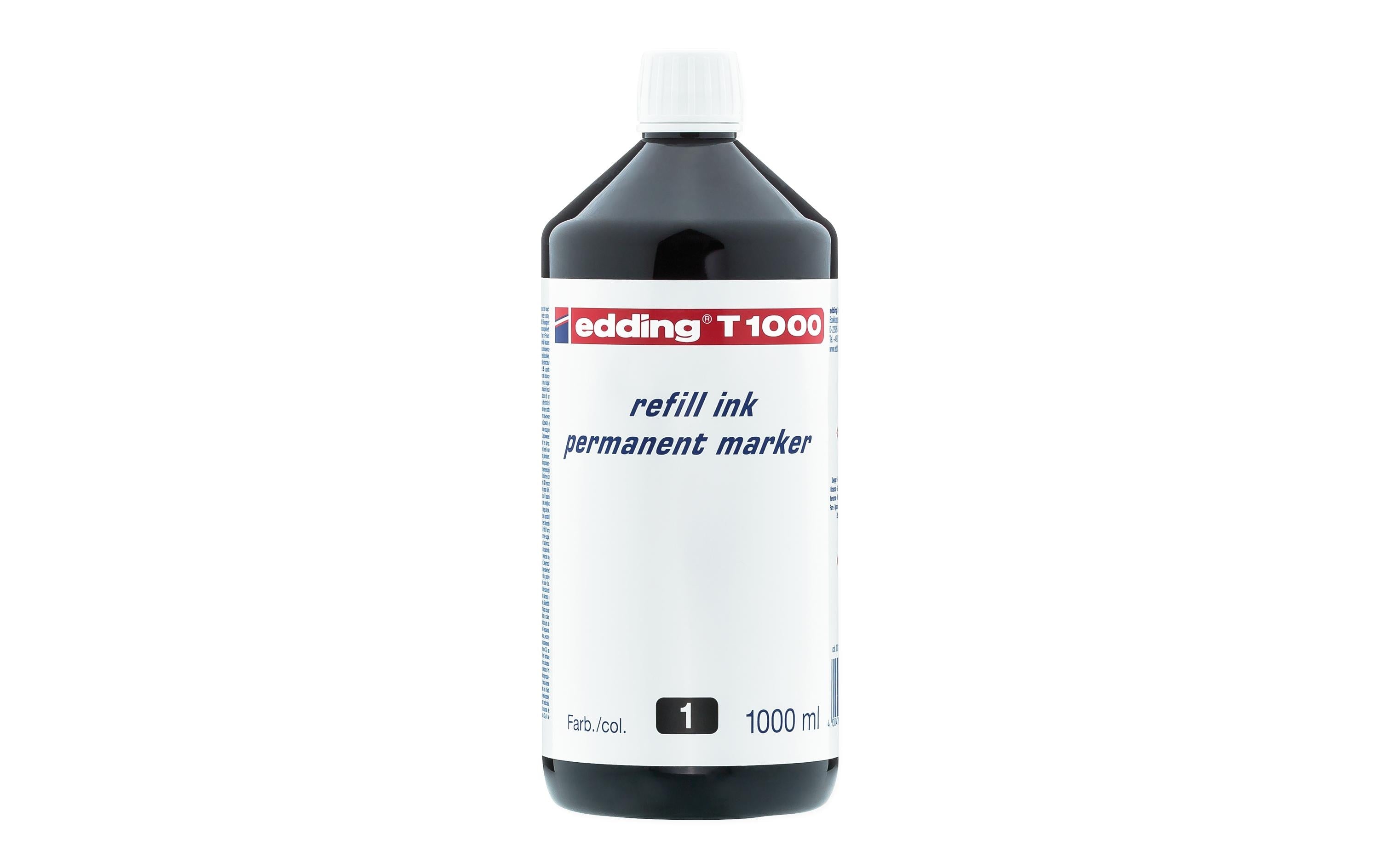 Edding Nachfülltusche T-25 / T-100 / T-1000 1000 ml, schwarz