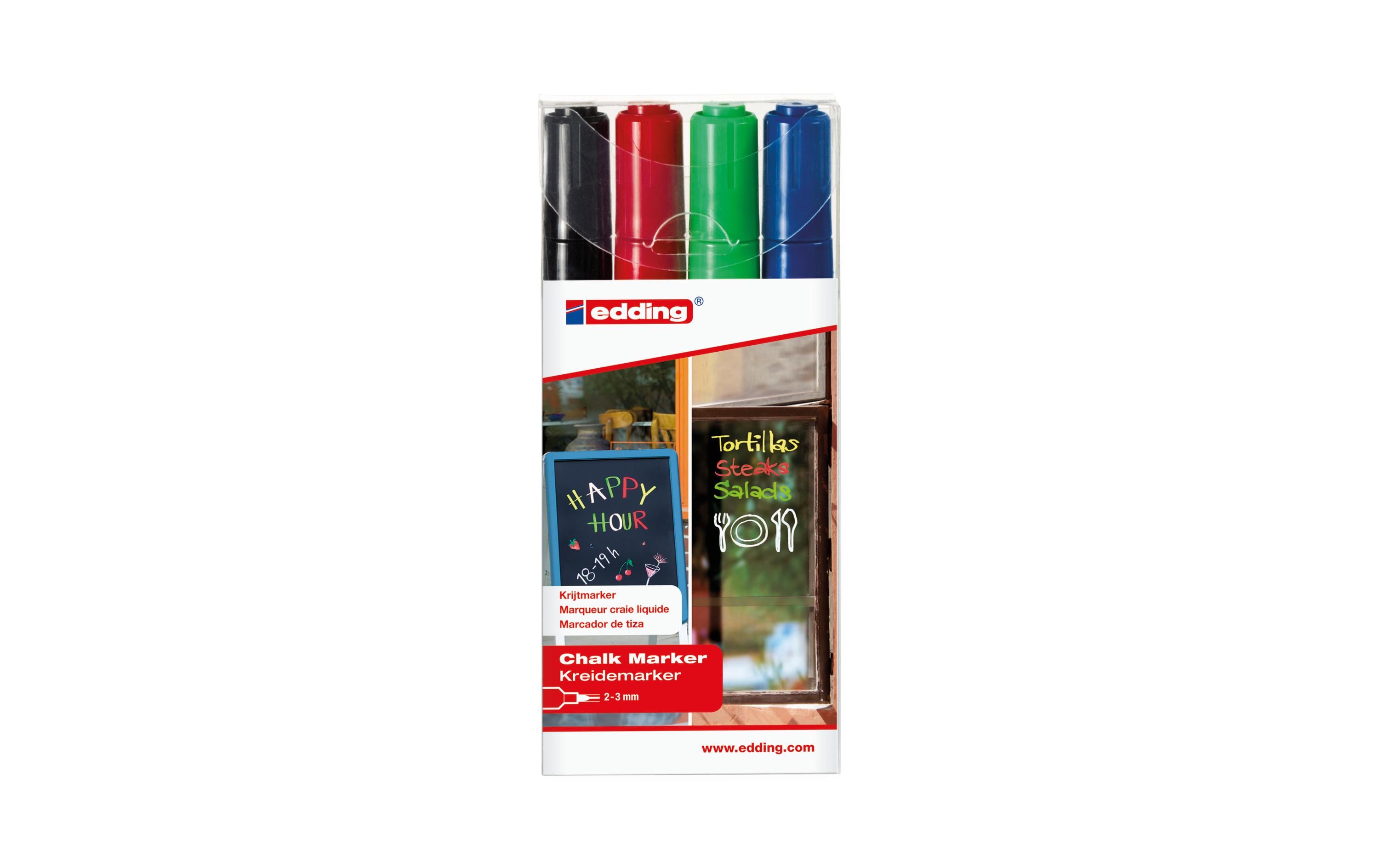 Edding Kreidemarker 4095, 4 Stk 4er Set