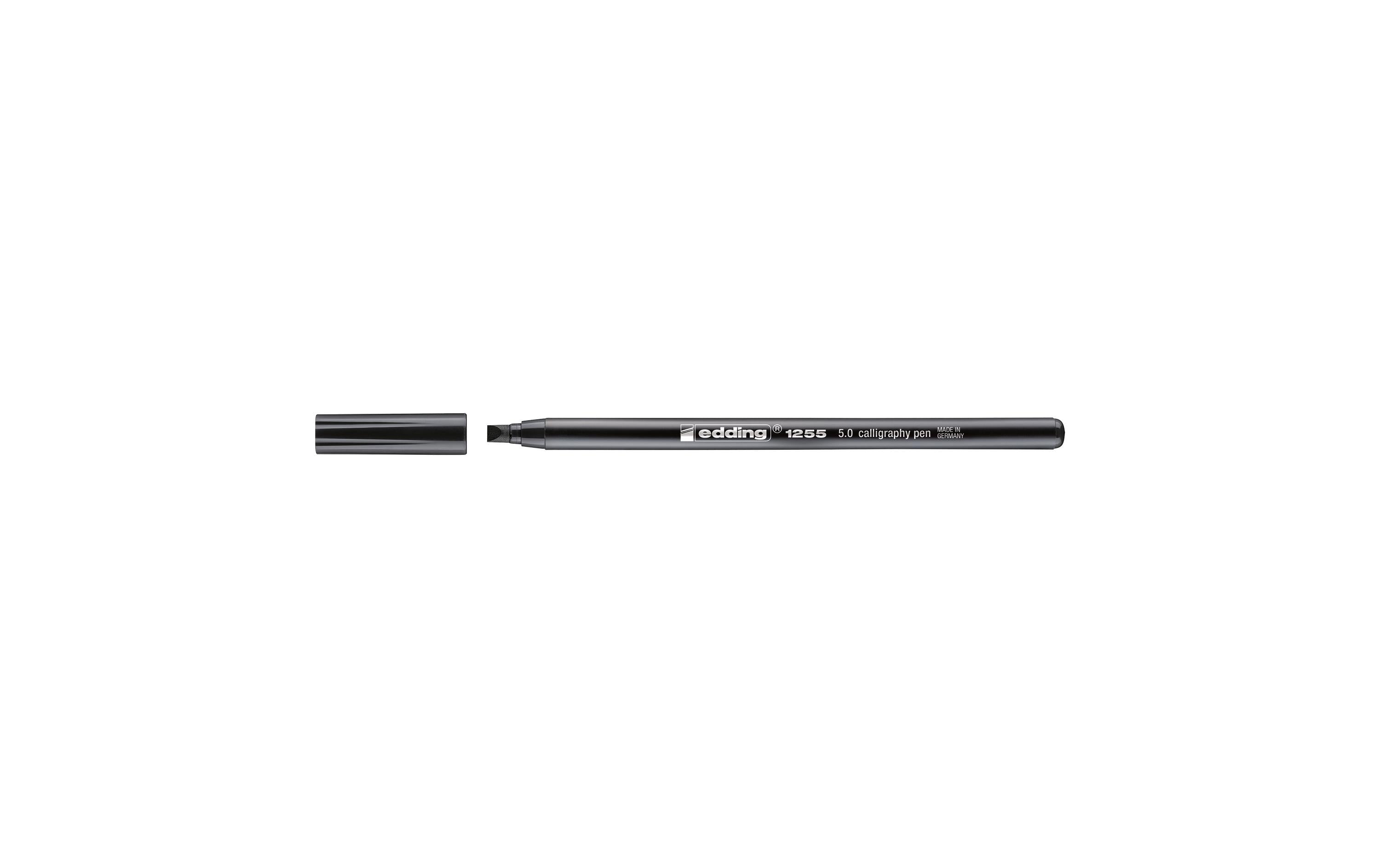 Edding Faserschreiber Calligraphie Pen 1255 Strichbreite 5 mm, schwarz