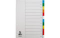 Q-Connect Blanko-Register farbig 12-teilig