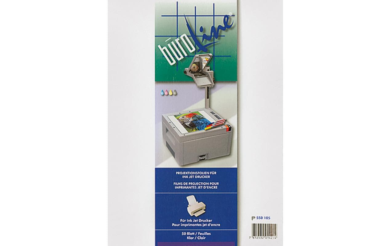 BüroLine InkJet Folie transparent, 50 Stk