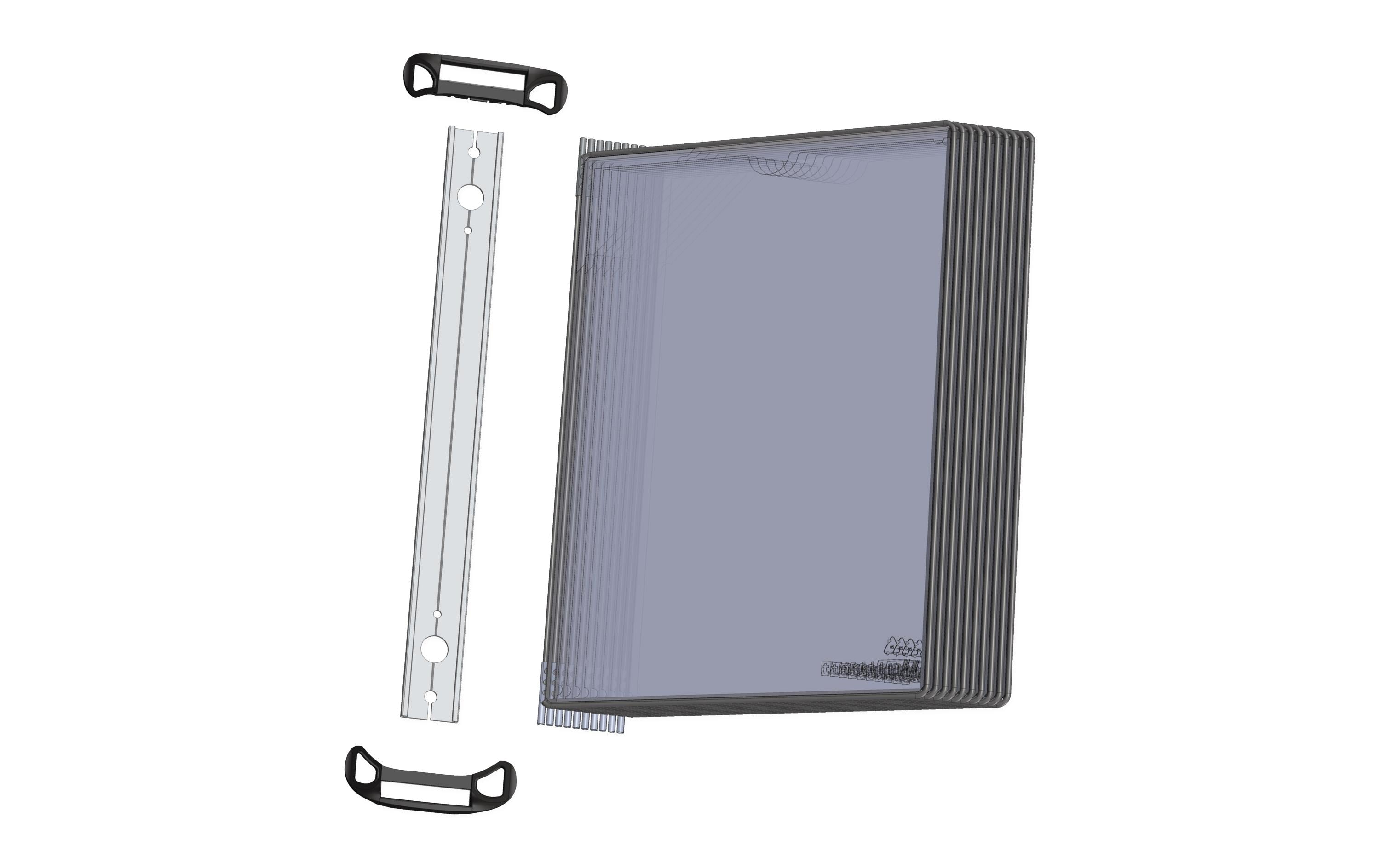 Tarifold Wandelement t-display Pro schwarz, 10 Stk