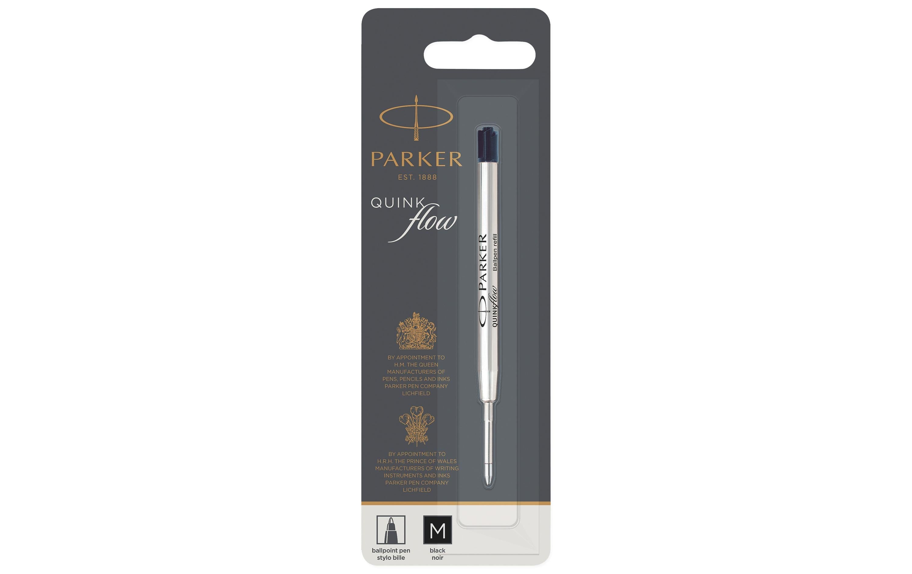 Parker Kugelschreiberpatrone Quinkflow mittel, schwarz, 1 Pk