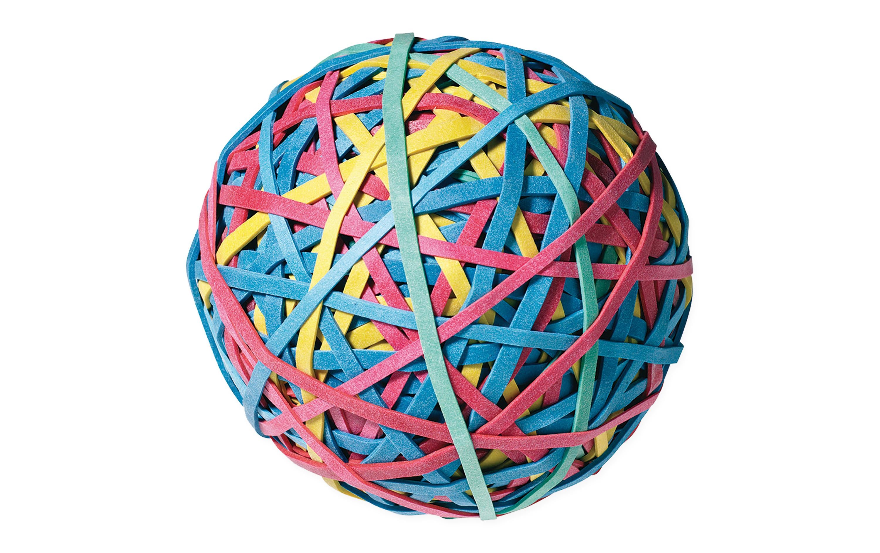 Alco Gummiring Ball 190g farbig, ca. 320 Stk, Kautschuk