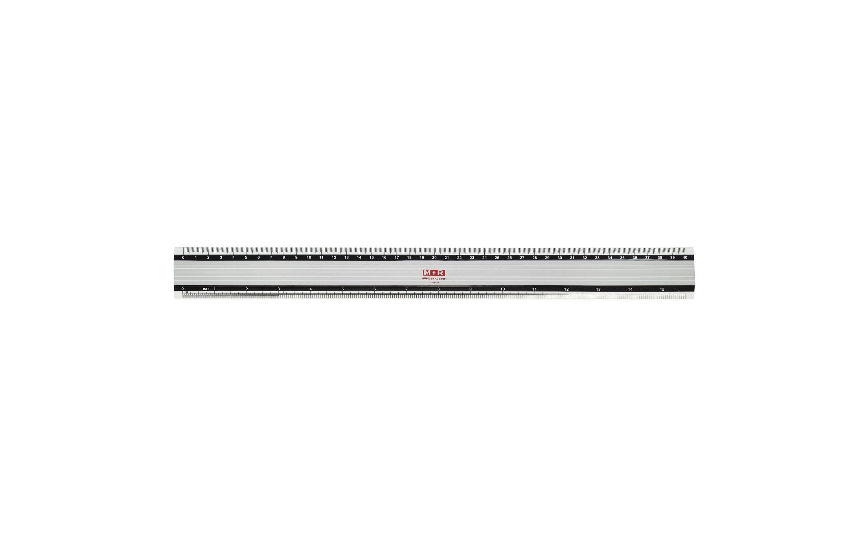 M+R Flachlineal Aluminium Skala 40 cm