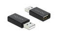 Delock USB 2.0 Adapter Typ-A Stecker zu Typ-A Buchse, Datenblocker