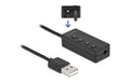 Delock USB Headset und Mikrofon Adapter 2x3,5mm Klinkenbuchse für Windows & Mac OS
