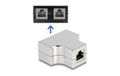 Delock RJ45 Splitter/T-Adapter Cat. 5e STP 1x RJ45 Buchse zu 2x RJ45 Buchse