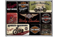 Nostalgic Art Magnet-Set Harley Davidson 9 Stück, 9x2x7 cm