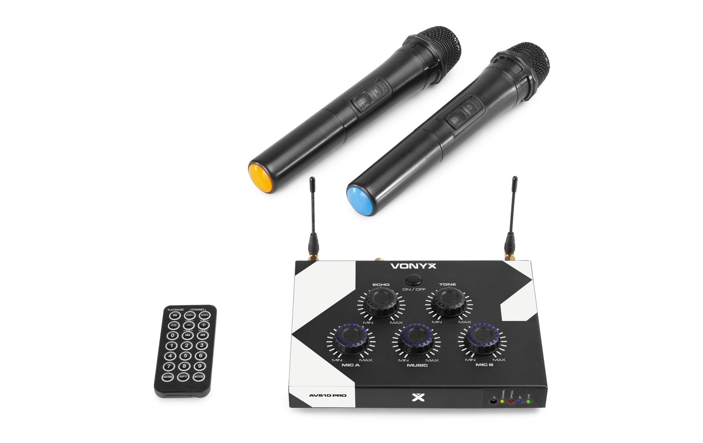 Vonyx AV510 Karaoke Controller mit 2 Funkmikrofonen