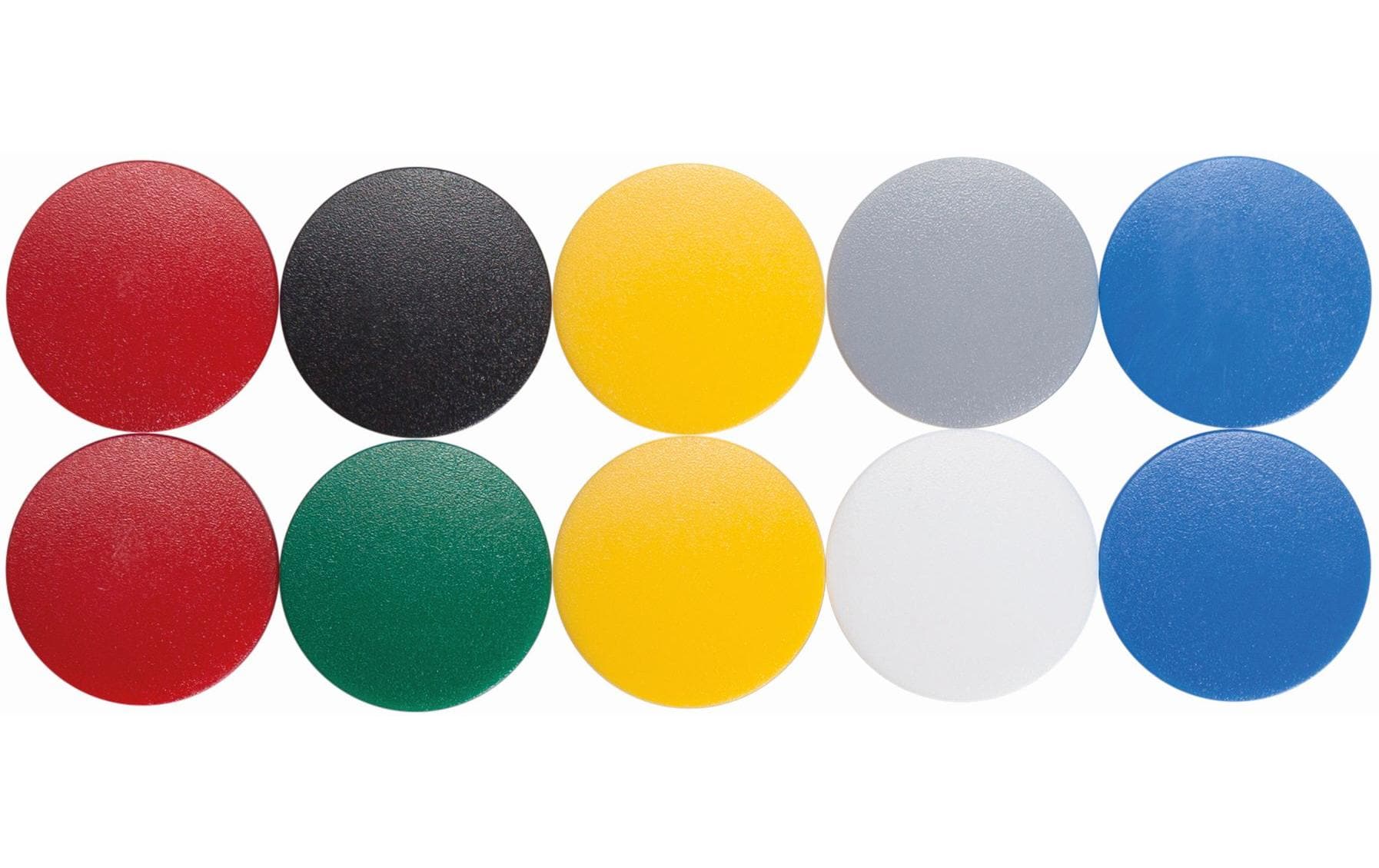 MAUL Magnete solid, 10 Stk Ø 24 mm, farbig sortiert