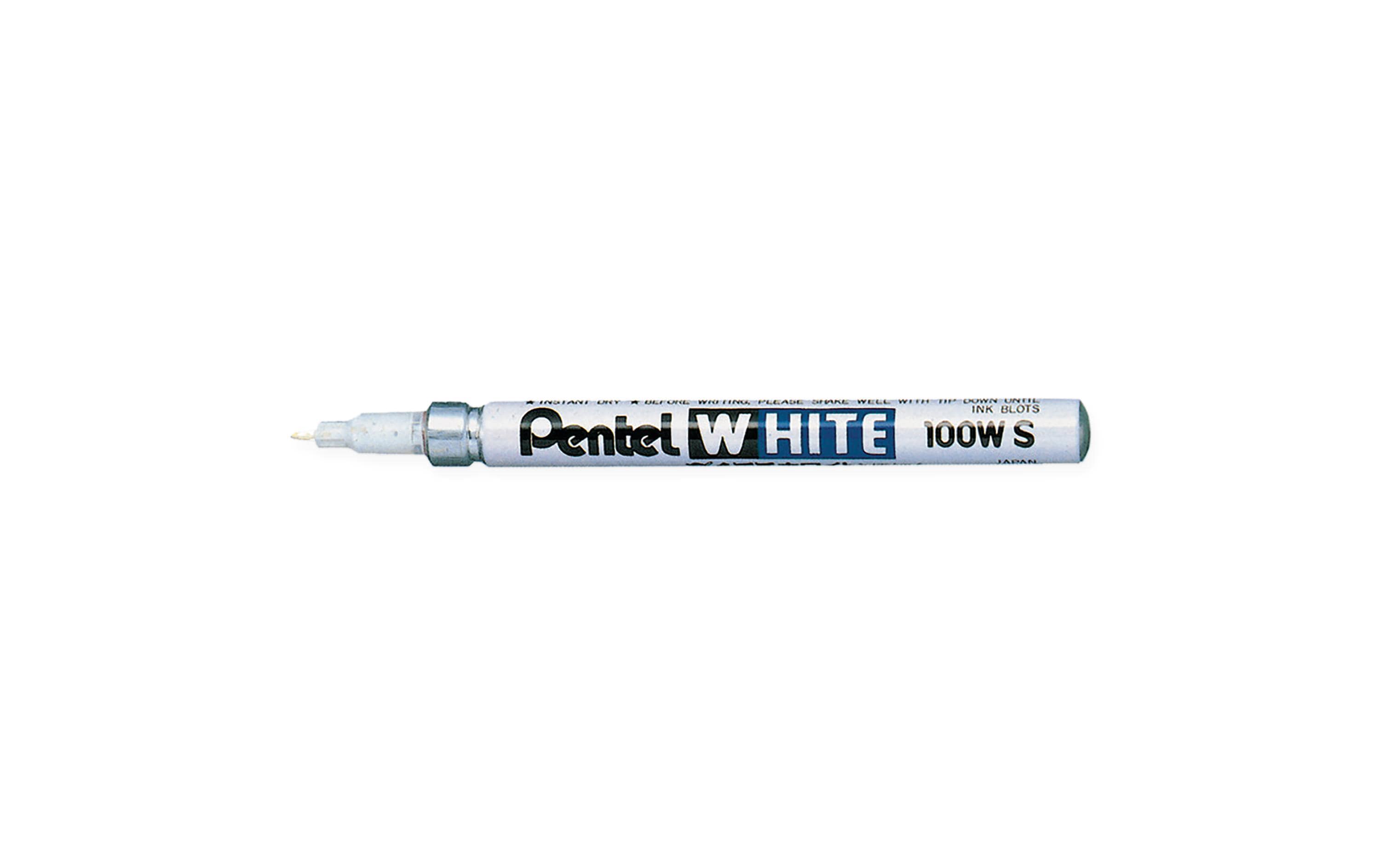 Pentel Permanent-Marker White 100 W Rundspitze, Strichbreite ca. 2,0 mm