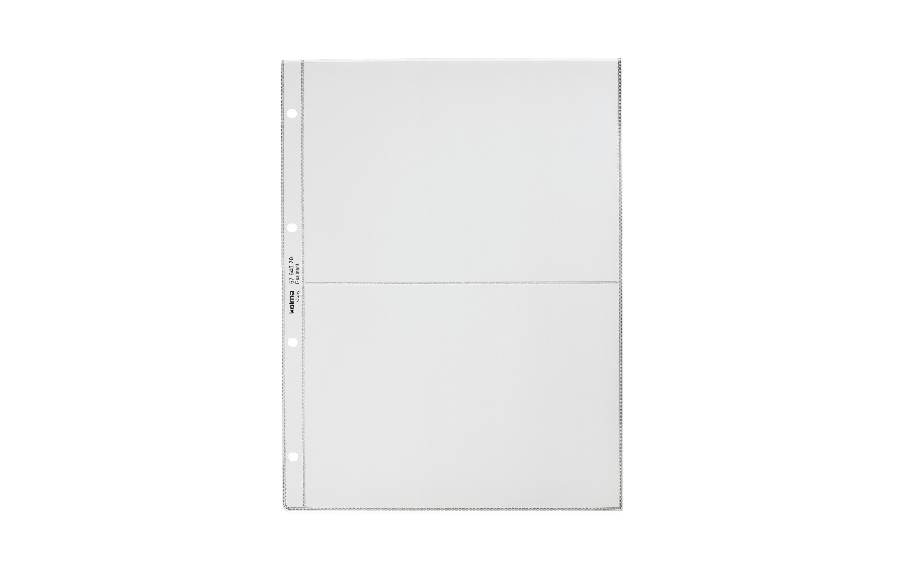 Kolma Zeigetaschen CopyResistant Lisse 2x A5 quer, 10 Stk, Lochung: 3 x 80 mm