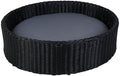 greemotionPET Hunde-Sofa Rattan-Optik rund schwarz Gr. S, ca. 65 x 20 x 55 cm