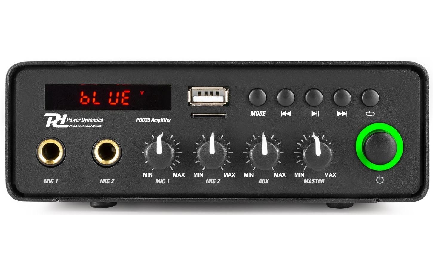 Power Dynamics PDC30 Verstärker 30W, 12V/230V, USB/MP3/BT