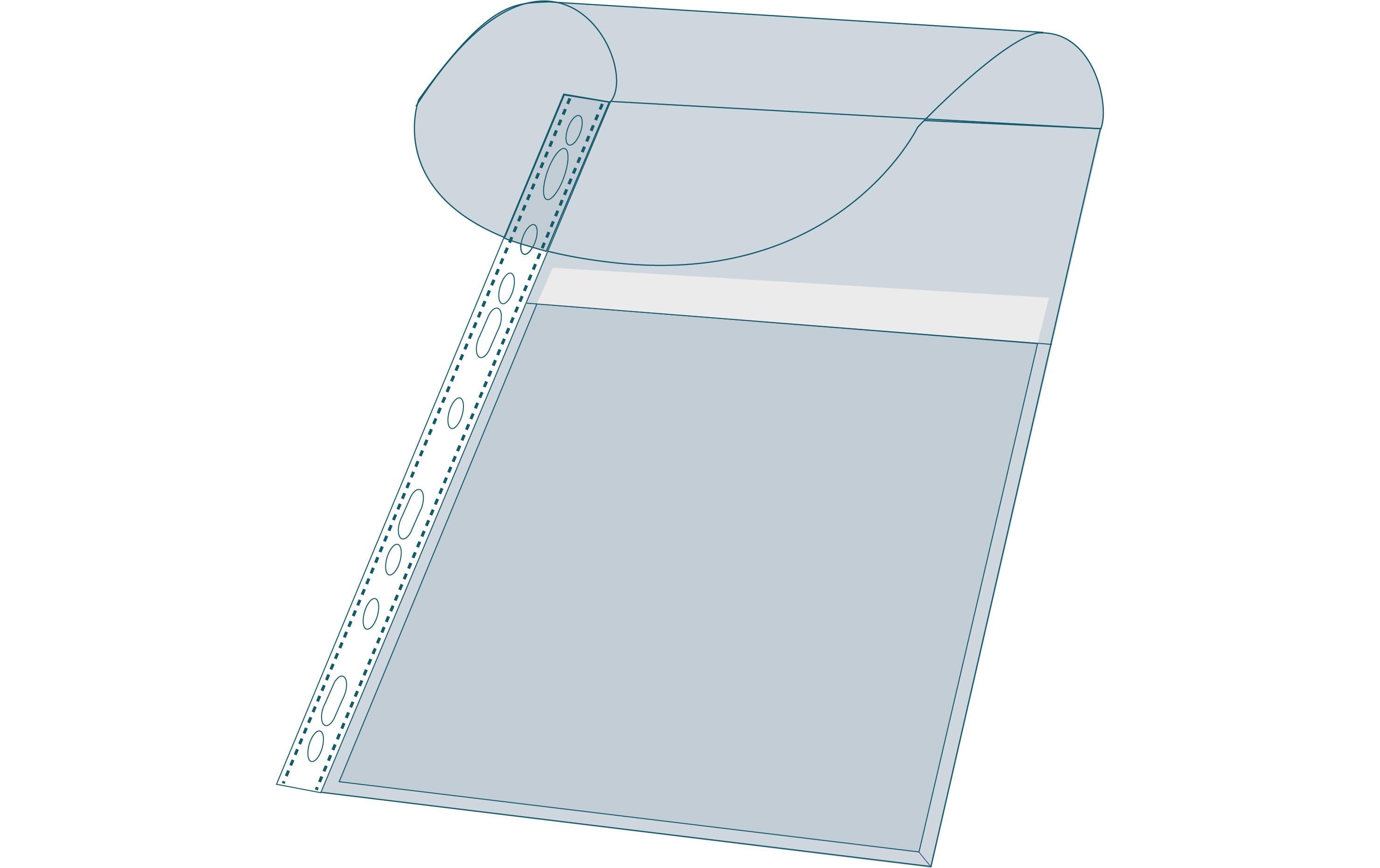 Exacompta Känguruh-Zeigetaschen A4, glatt 11-Loch, 10 Stk.