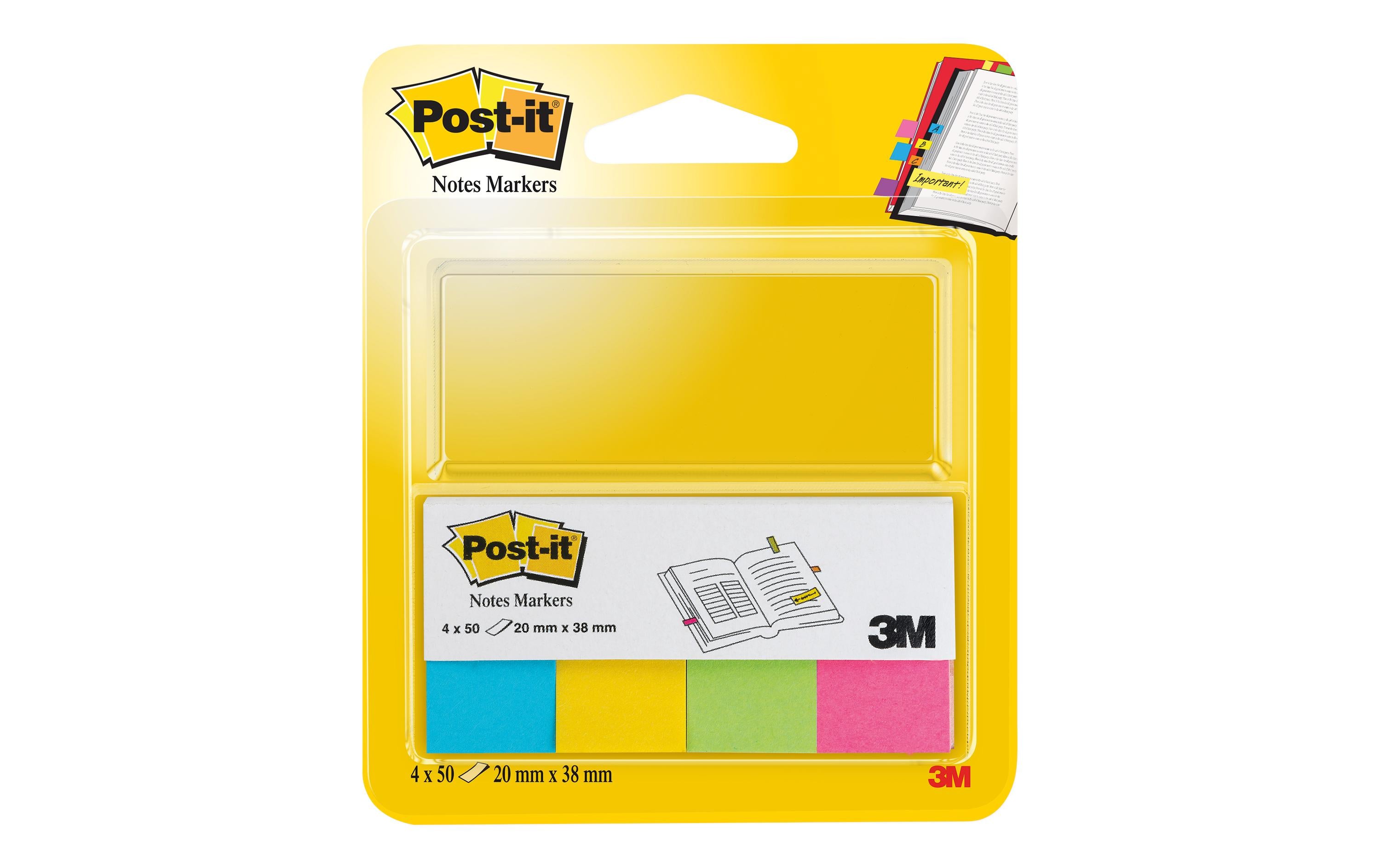 Post-it Index Marker Papier 20 x 38 mm, 4x50 Blatt